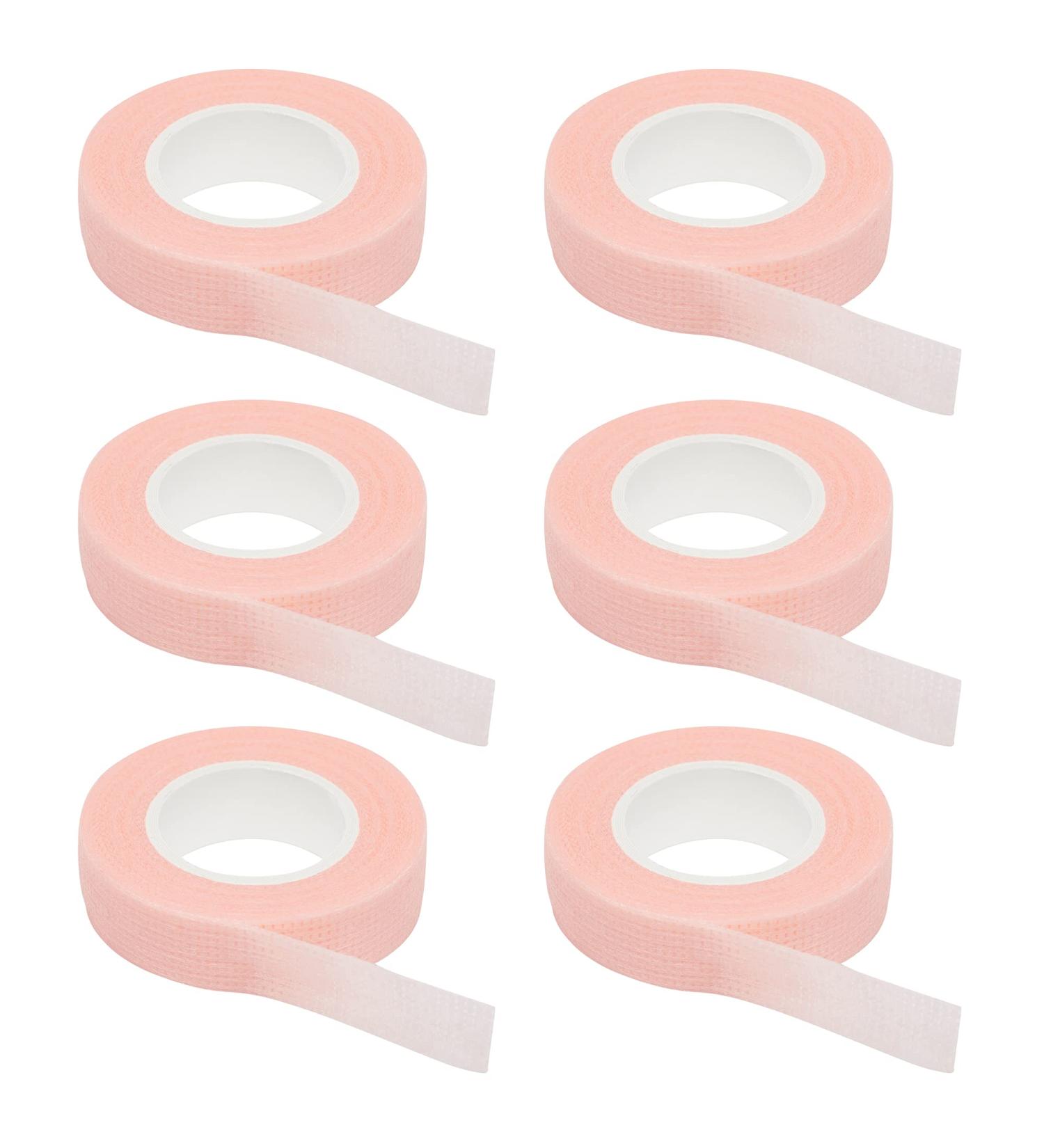 6 Rolls Eyelashes Tape - Adhesive Fabric Tape for Eyelash Extensions | Breathable Under Eye Tools (Pink) - International Shipping - Buy Online on GoSupps.com