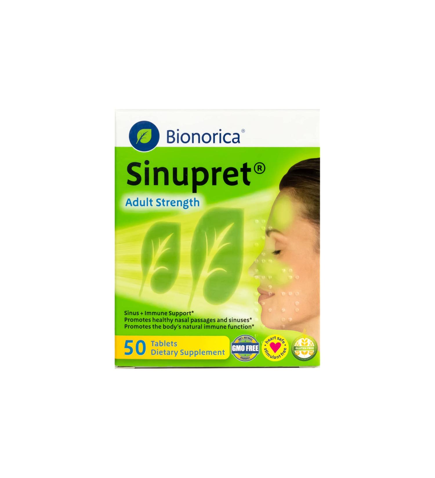 Bionorica SPO SINUPRET Adult Strength 50 CT - Natural Sinus Relief - Buy Online on GoSupps.com