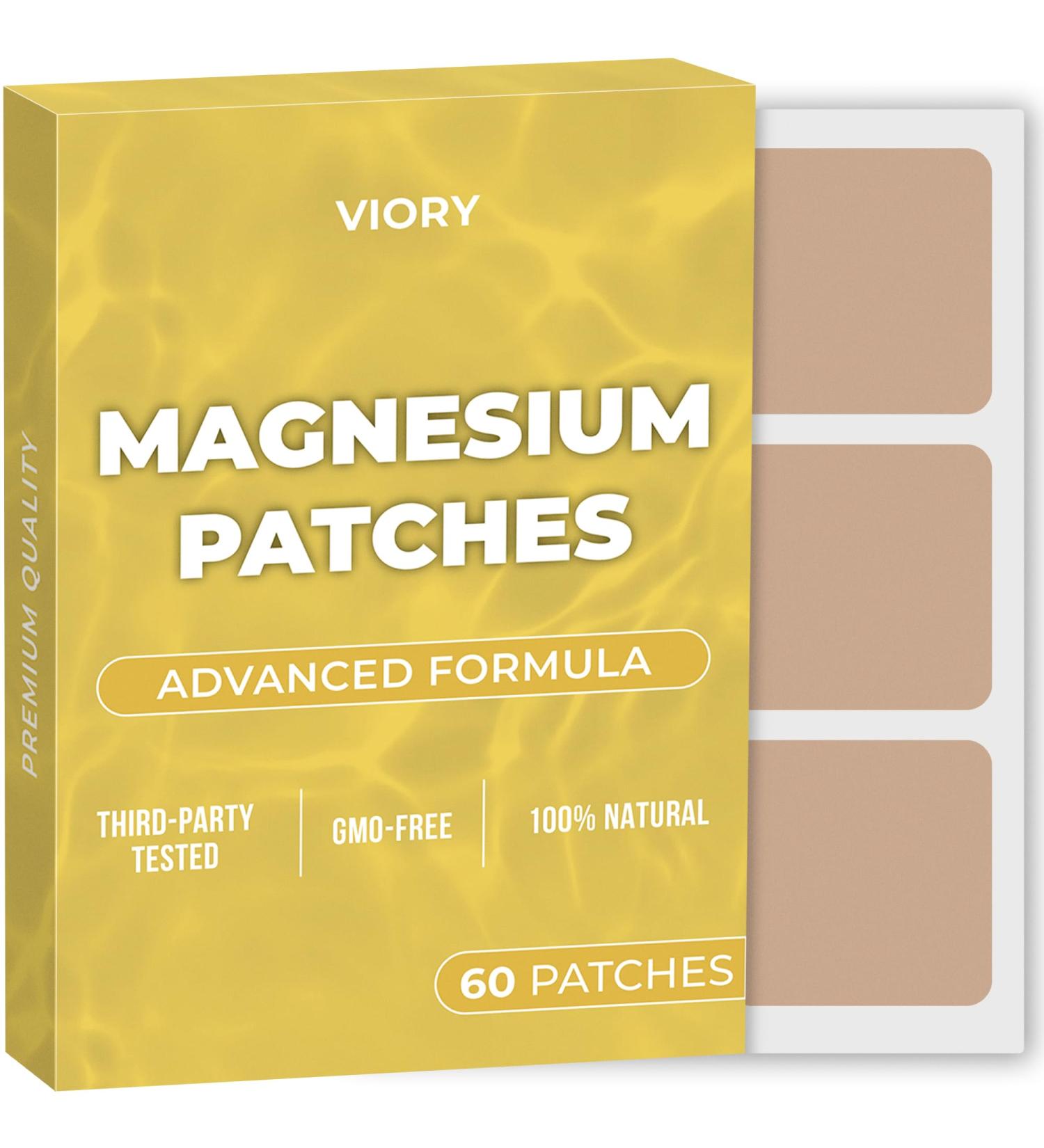 Magnesium Patches (Pack of 60) - 100% Natural Patch for Women and Men - with Calcium - Muscle and Bone Support Calming - Enhanced Formula - Buy Online on GoSupps.com