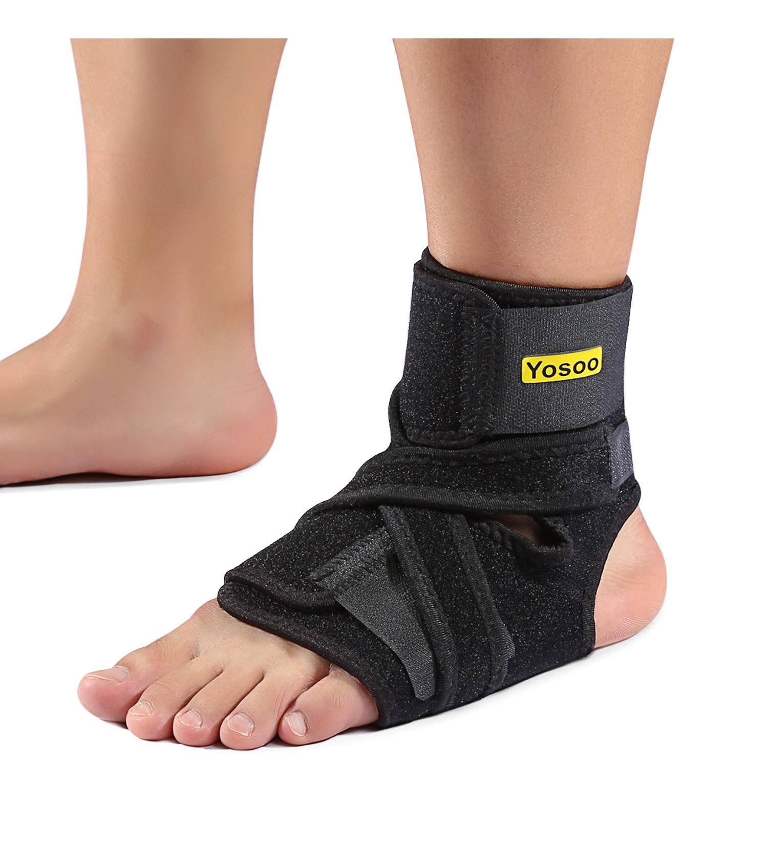 Yosoo Ankle Brace - Breathable Neoprene Adjustable Compression Support for Sprains & Tendons | One Size | Black - International Shipping Available - Buy Online on GoSupps.com