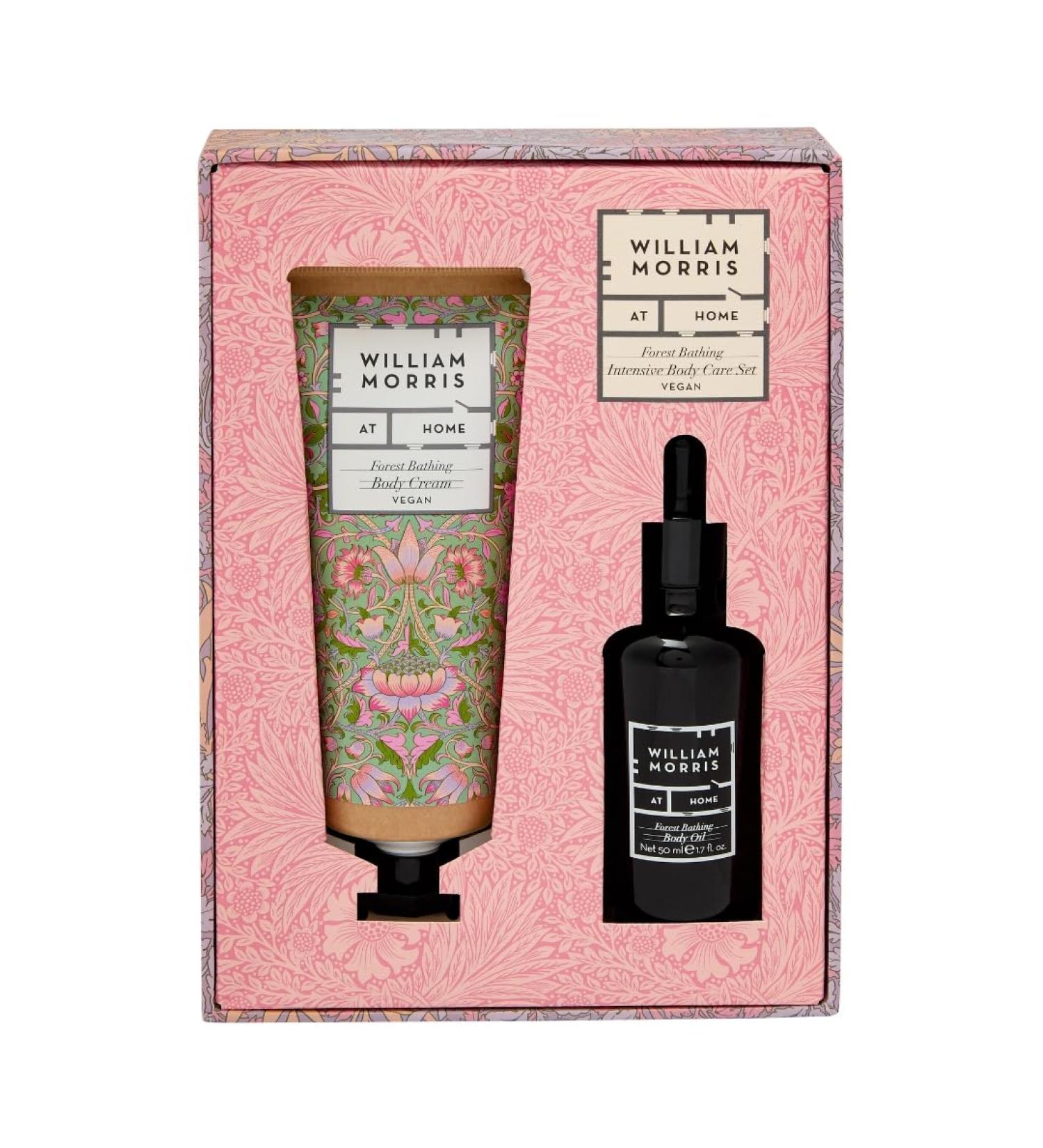William Morris At Home Forest Bathing Body Care Set | Body Cream 100ml & Body Oil 45ml - Buy Online on GoSupps.com