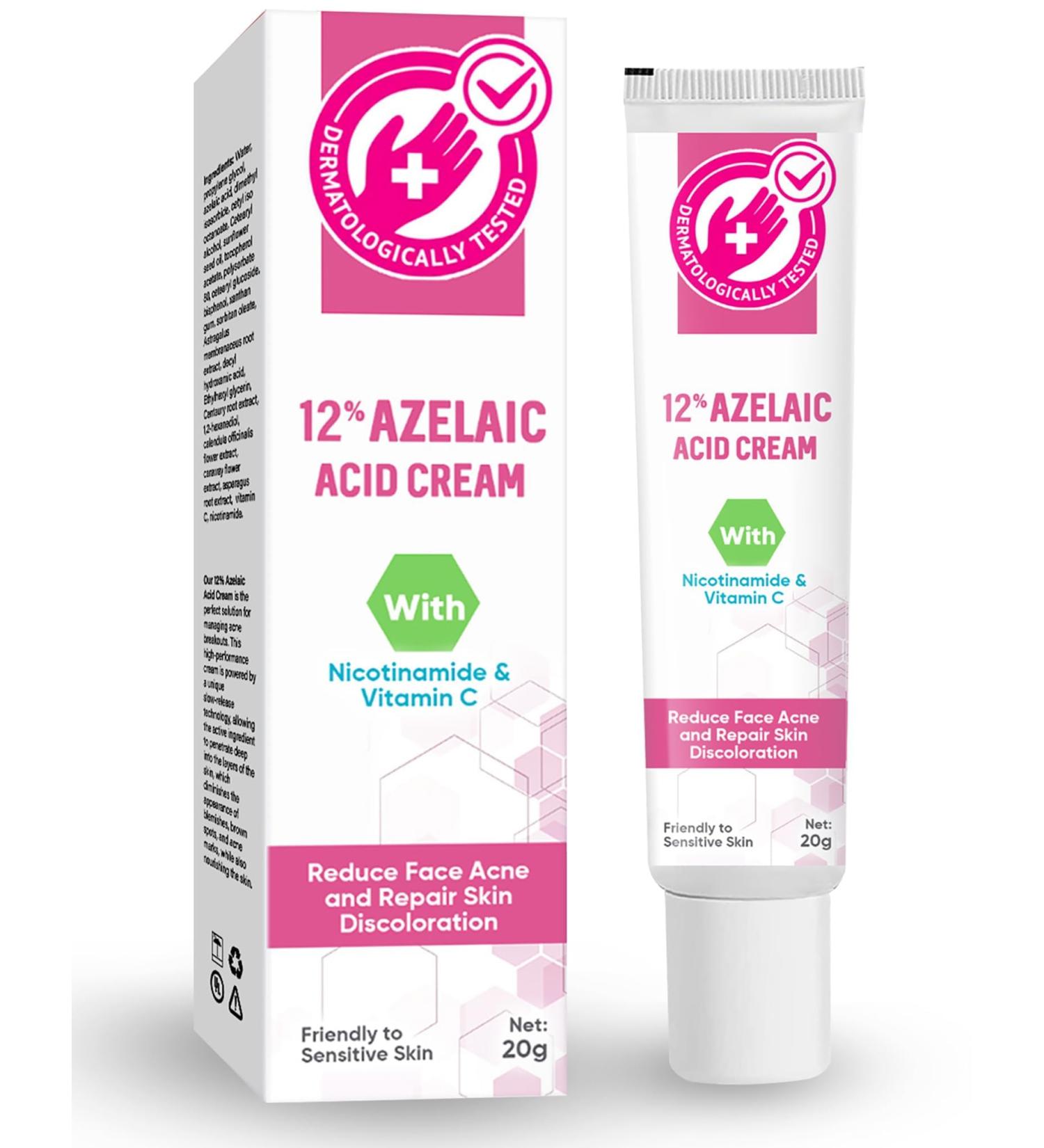 SCOBUTY Azelaic Acid Face Serum Cream Brightening Face Skin Care Treatment and Repair Dark Spots for All Skin Types 20ml 20 g (Pack of 1) - Buy Online on GoSupps.com