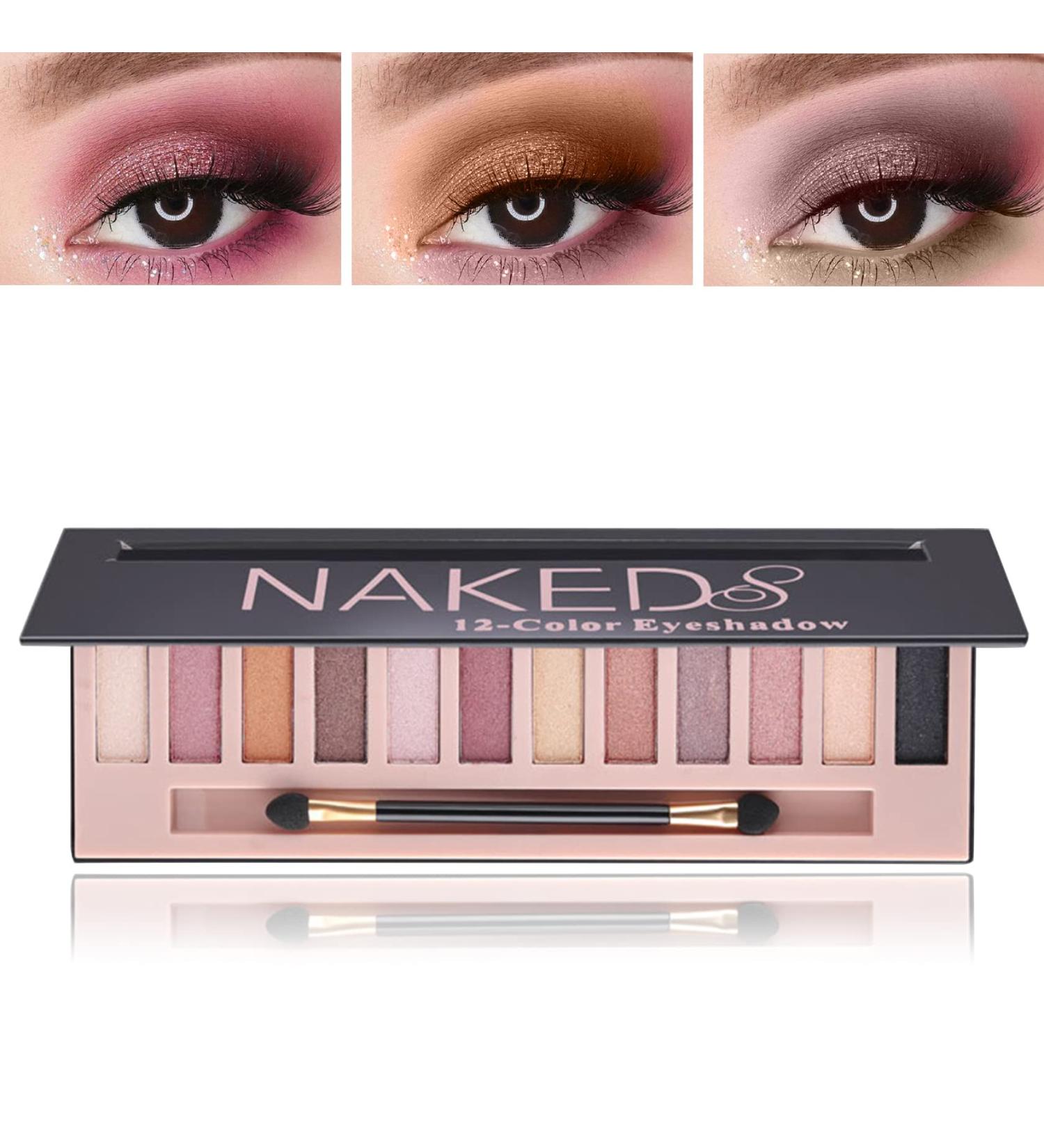 BKPPLZP 12 Colors Nude Eyeshadow Palette - Matte & Shimmer Natural Pigments for Long-Lasting, Waterproof Smokey Eye Look - Professional Beauty Makeup Kit - Buy Online on GoSupps.com