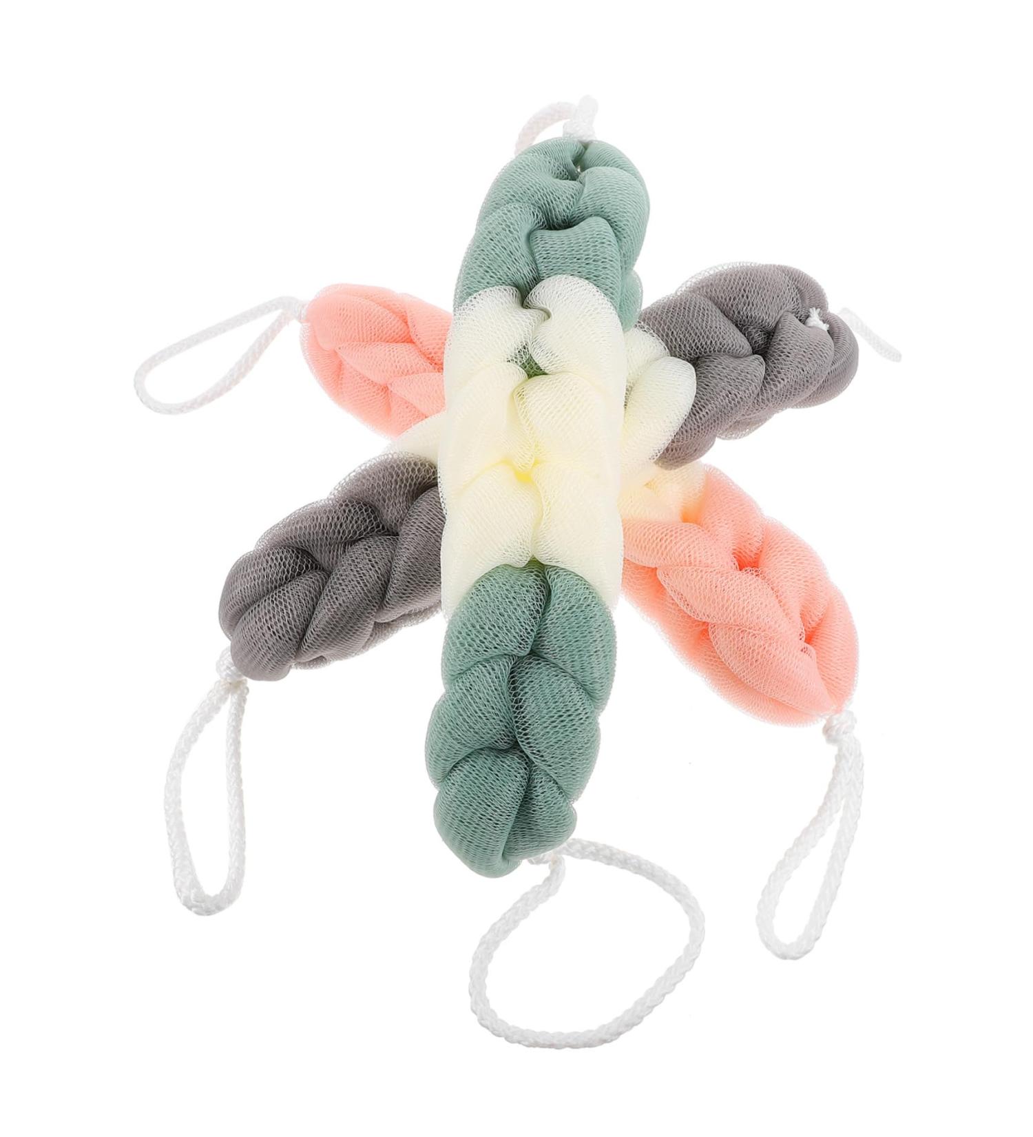 3pcs Bathing Loofah Scrubber Set - Shower Supplies for Women | Polyester Cotton Back Rub & Clean | International Shipping Available - Buy Online on GoSupps.com