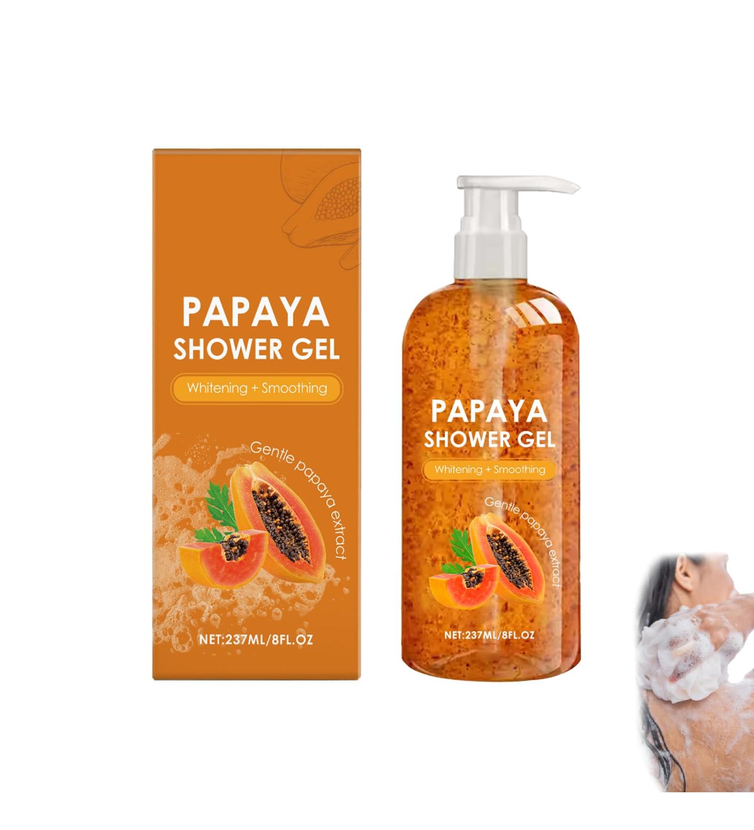 Hengxuan Papaya brightening and moisturizing shower gel for women and men mild body wash with fragrance exfoliating oil regulating pH balanced cleanser for all skin types 1 - Buy Online on GoSupps.com