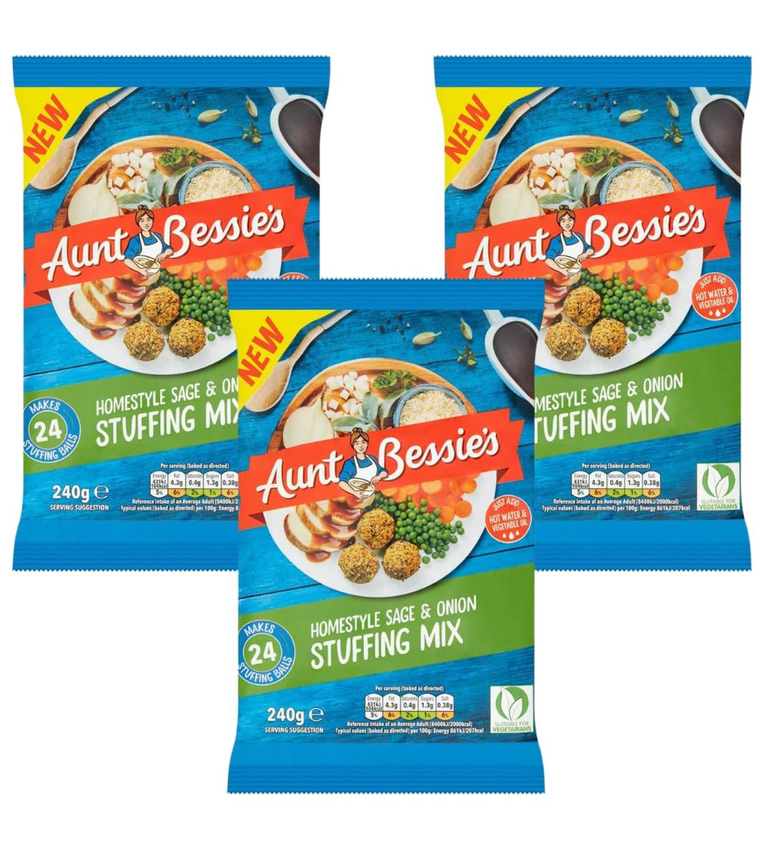 Stuffing Mix Bundle With Aunt Bessie's Stuffing Mix 240g (3 Pack)