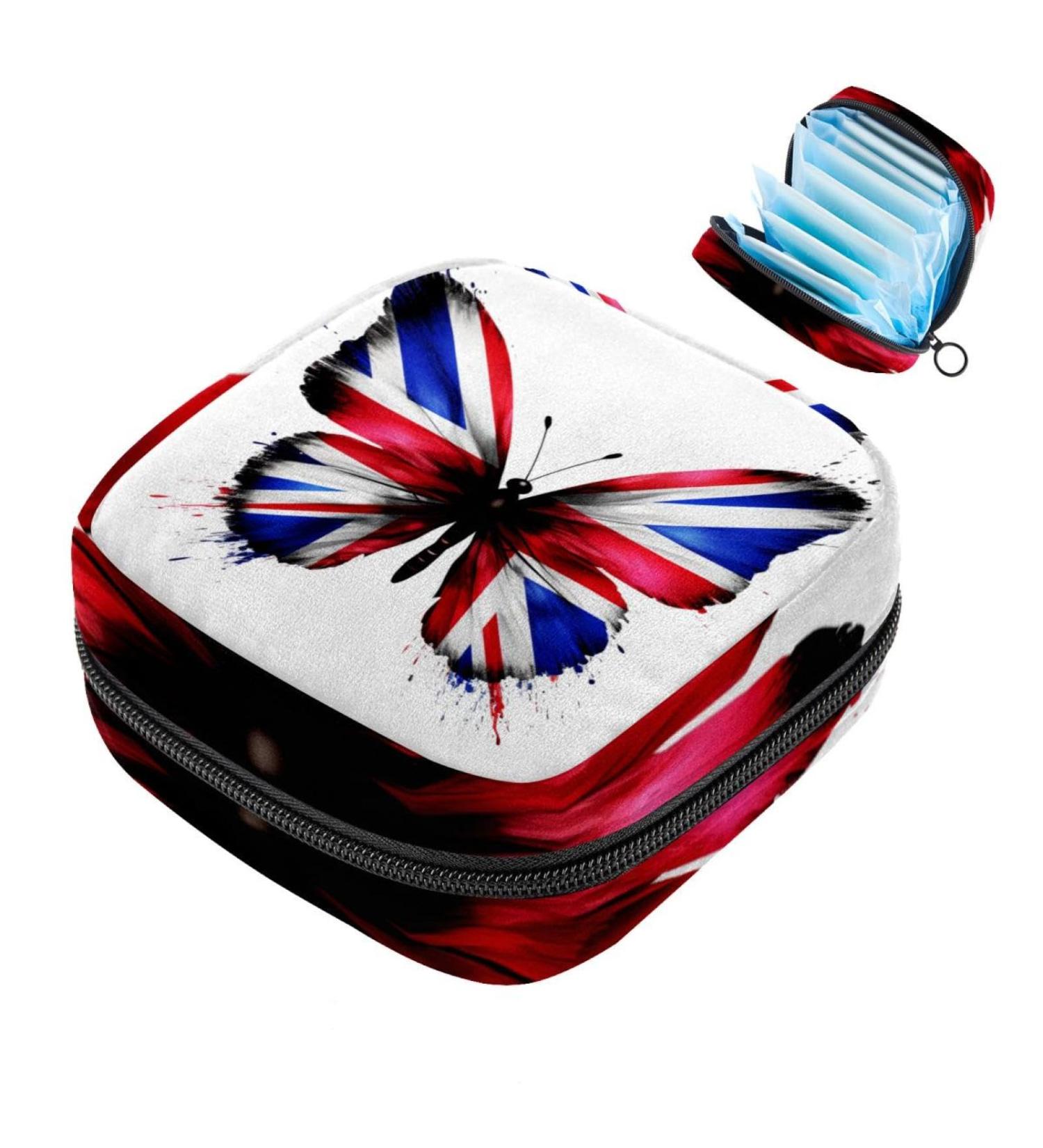 Stylish Period Bag Sanitary Napkin & Tampon Storage Holder Compact 4.7x6.6x6.6 in Ideal for Wallet | International Shipping Available - Buy Online on GoSupps.com