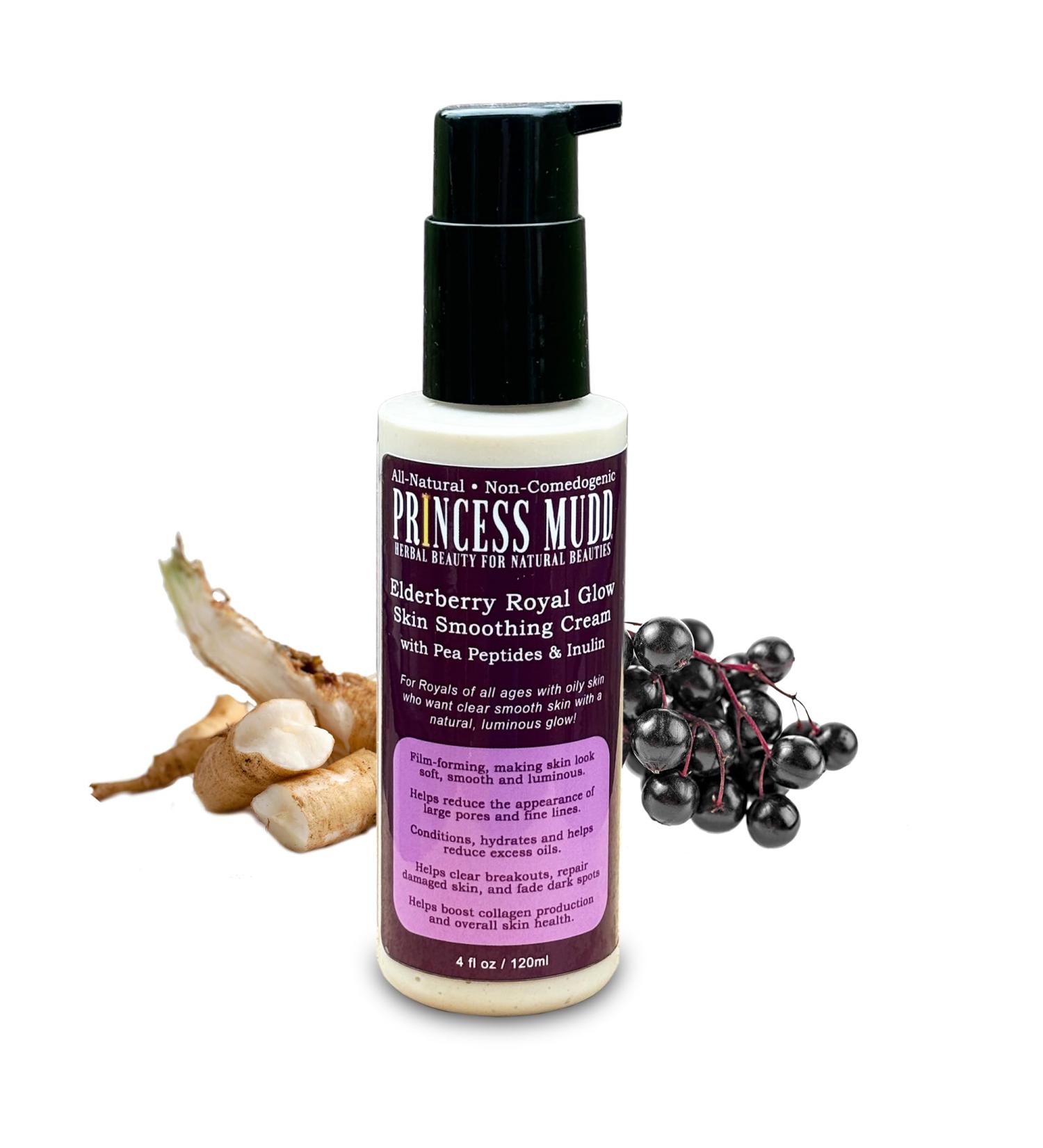 Princess Mudd Aloe Vera Face Cream - Age-Defying Radiance Non-Comedogenic with Chicory Root & Elderberry - 4oz | International Shipping - Buy Online on GoSupps.com