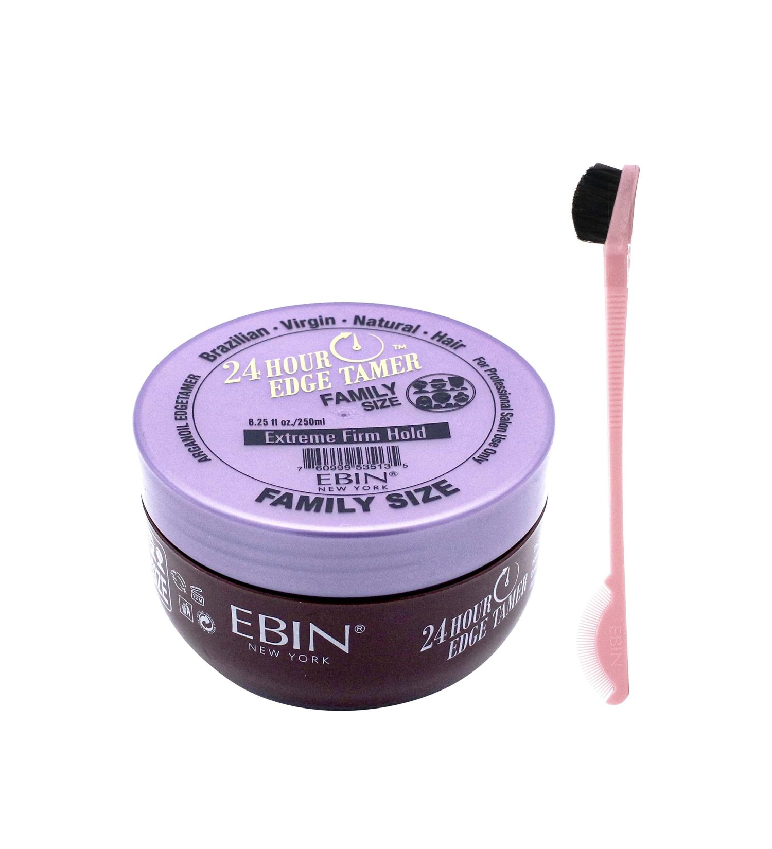 EBIN 24 Hour Edge Tamer Kit (Extreme Hard) - No Flaking, No White Residue, 8.25oz/250ml, Shine & Smooth Texture - Edge Styling - Pack of 1 - Buy Online on GoSupps.com