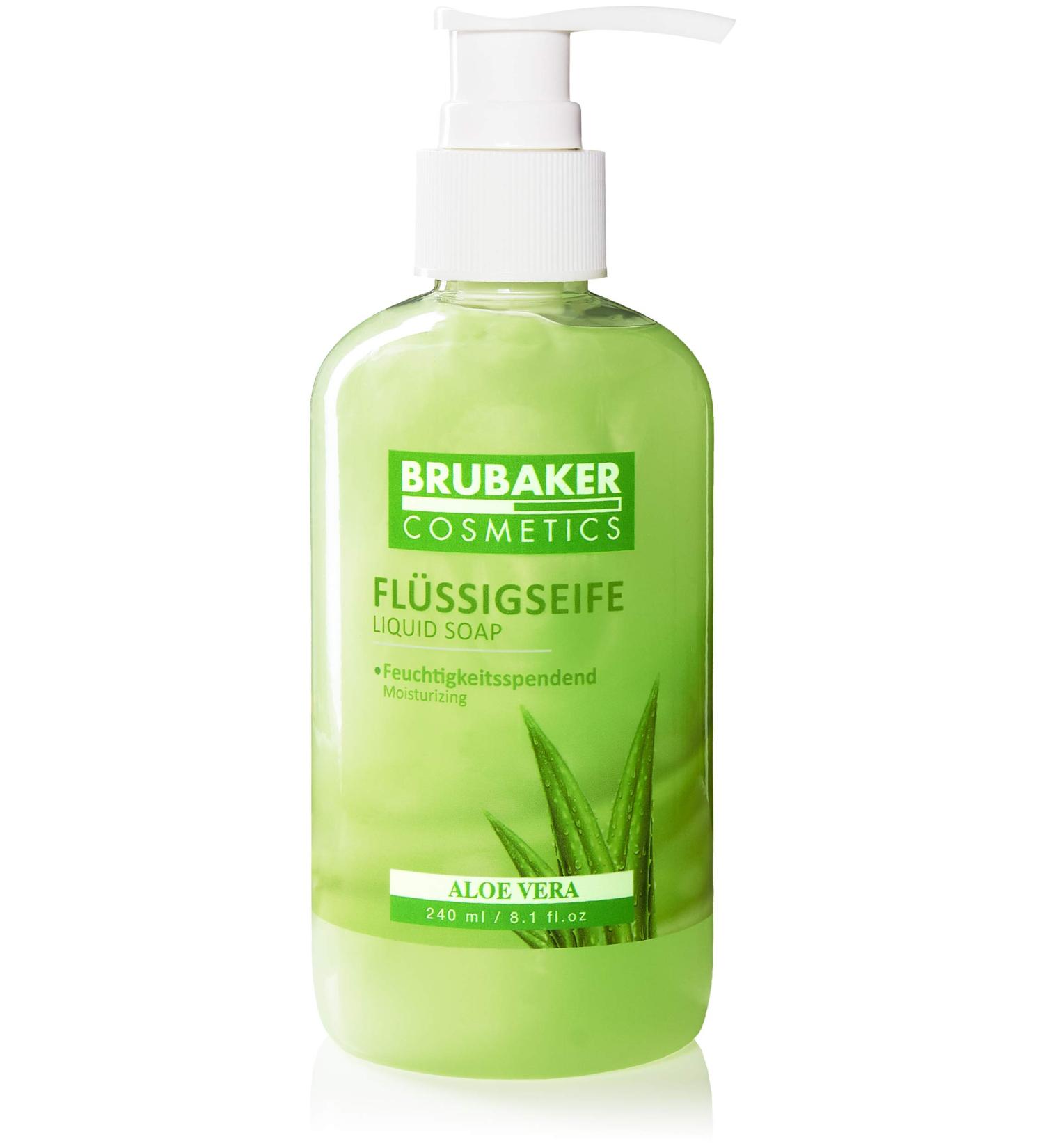 BRUBAKER Cosmetics Liquid Hand Wash Aloe Vera 8.1 Fl. Oz. in a Practical Dispenser - Cleans Gently and Moisturizes - for Hygienically Clean Hands Aloe Vera 8.1 Fl Oz (Pack of 1) - Buy Online on GoSupps.com