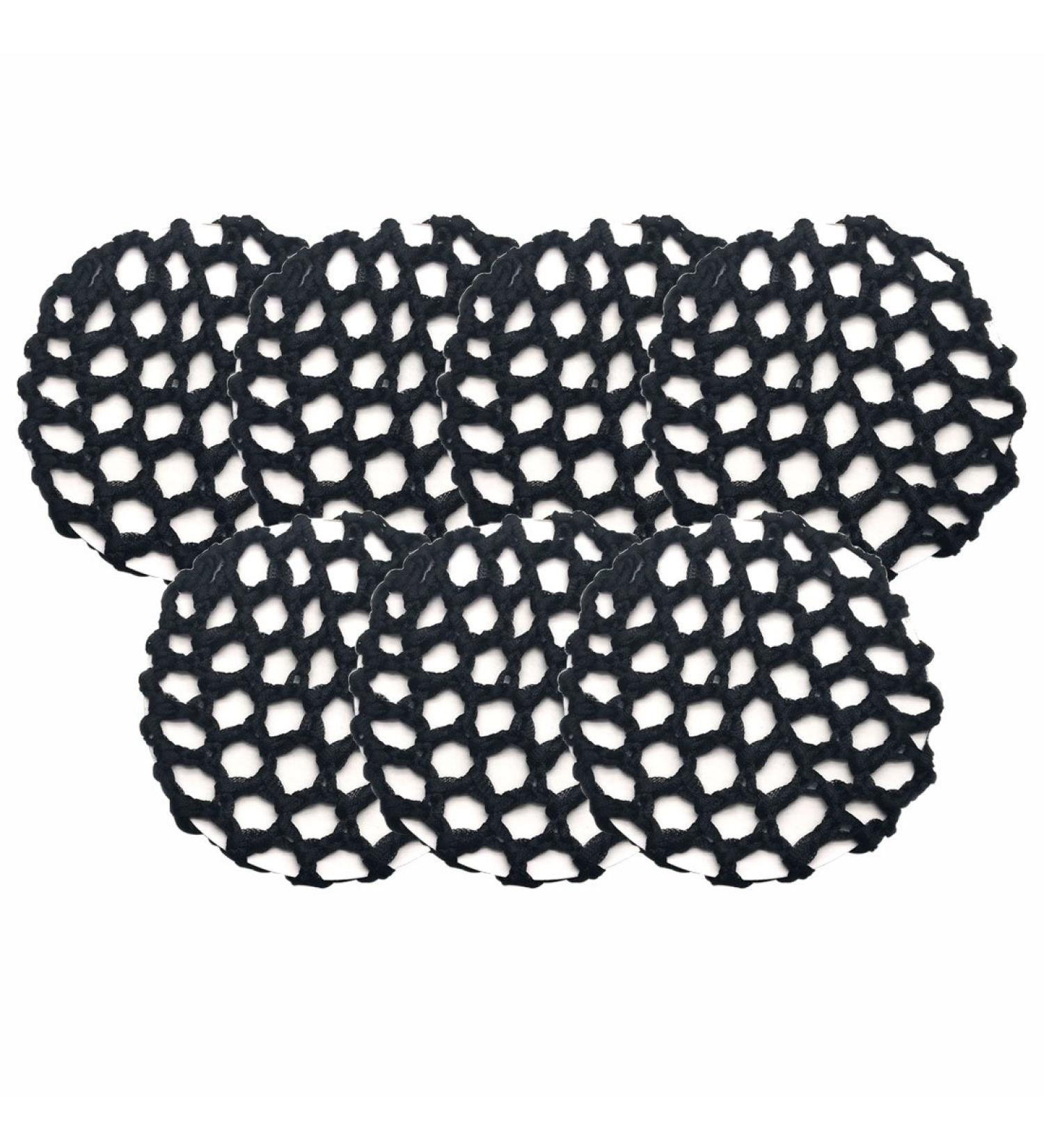 7 Pack Women Ballet Dance Skating Black Mesh Hair Net Bun Cover - Buy Online on GoSupps.com
