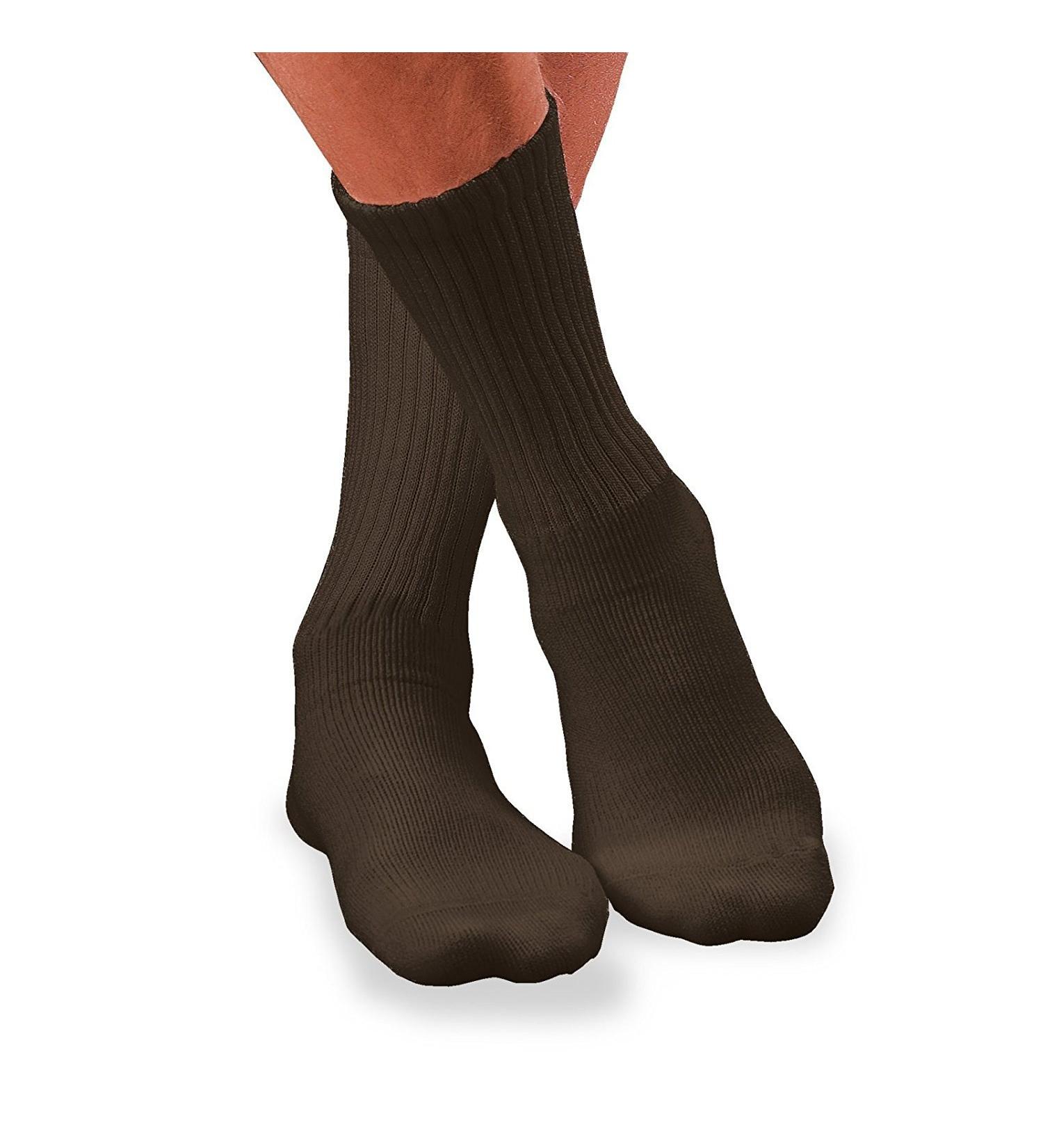 BSN Medical 110843 Jobst Sensifoot Diabetic Sock Crew Style Closed Toe Large Brown