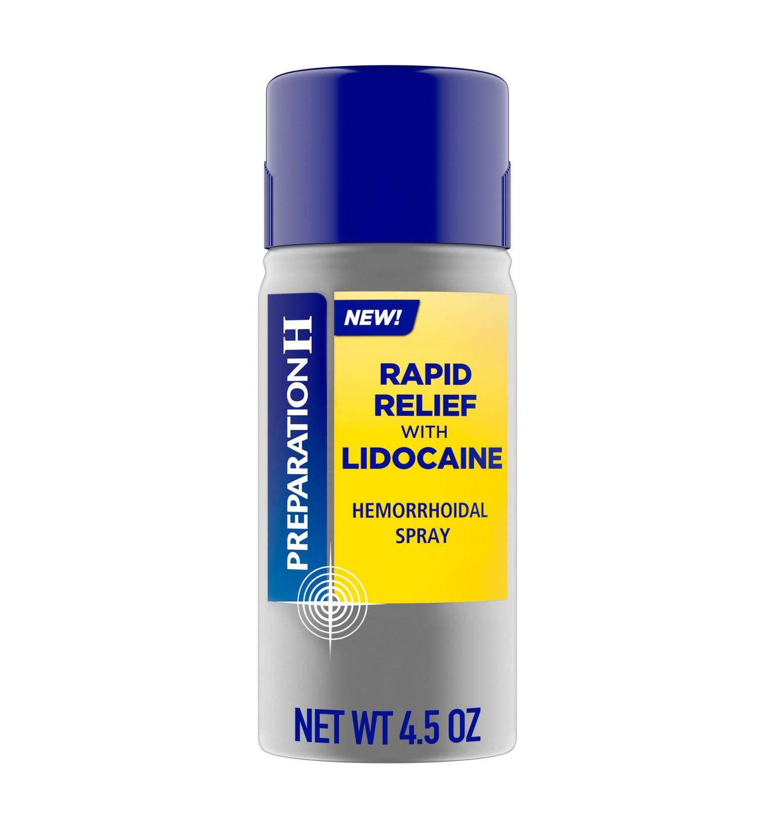 Preparation H Rapid Relief Hemorrhoidal Spray with Lidocaine - 4.5 Oz Bottle - Buy Online on GoSupps.com