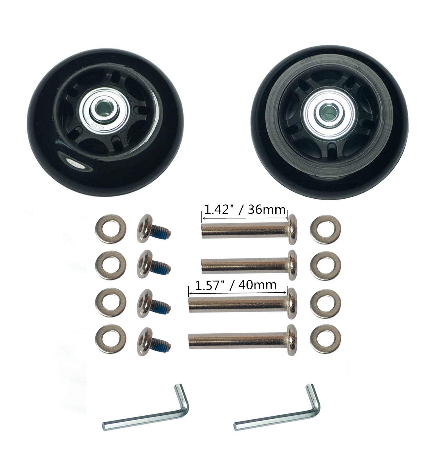 YongXuan Mute Wear-Resistant Luggage Suitcase Replacement Wheels Kit Inline Outdoor Skate Replacement Wheels (68mm x 24mm) - Buy Online on GoSupps.com