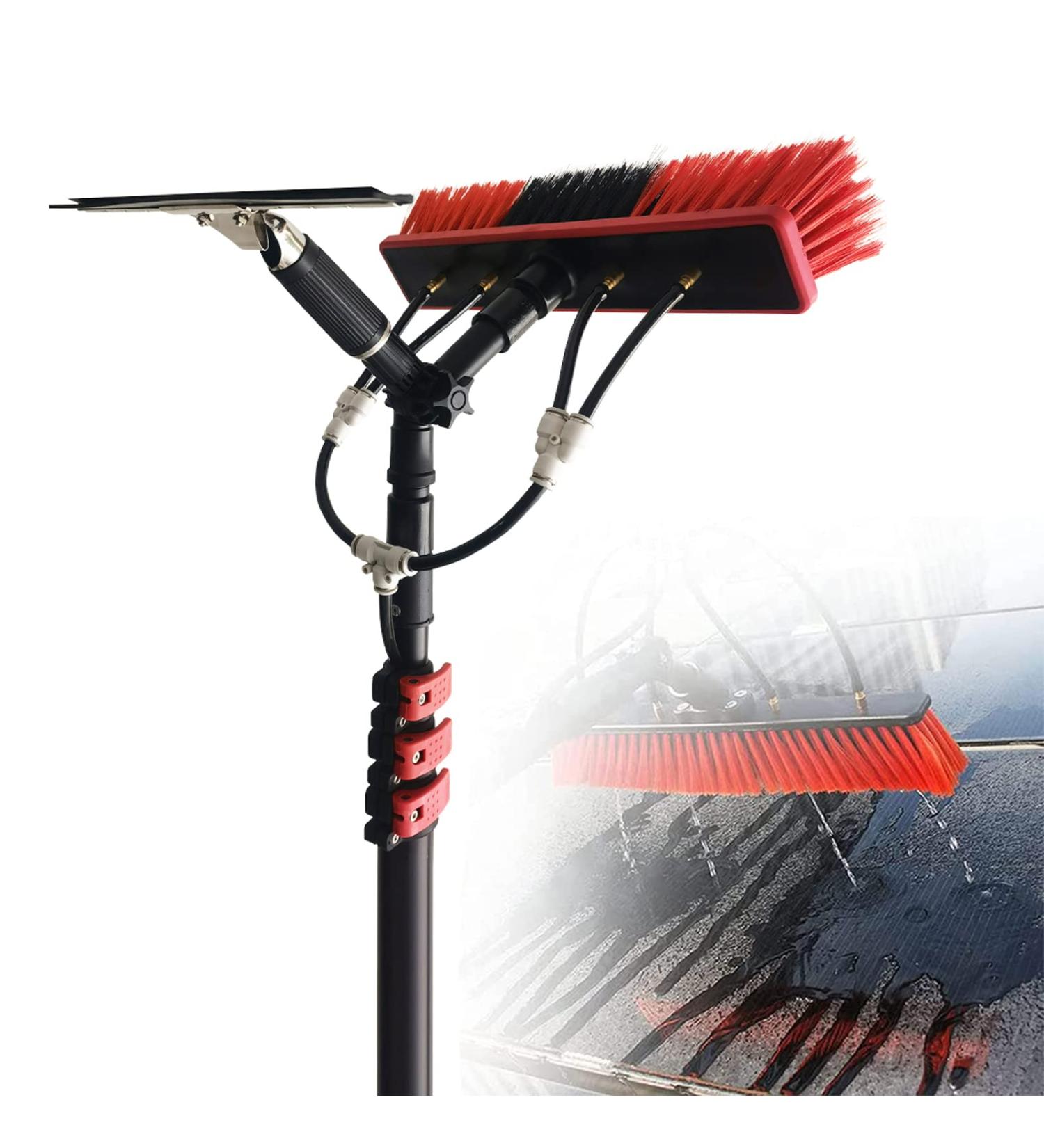 photovoltaic cleaner window cleaning pole Photovoltaic Panel Cleaning Window Clean Waterfed Telespole System for Trucks Windows Window Glass Wallextendable Window Washer-24Ft/18Ft - Buy Online on GoSupps.com
