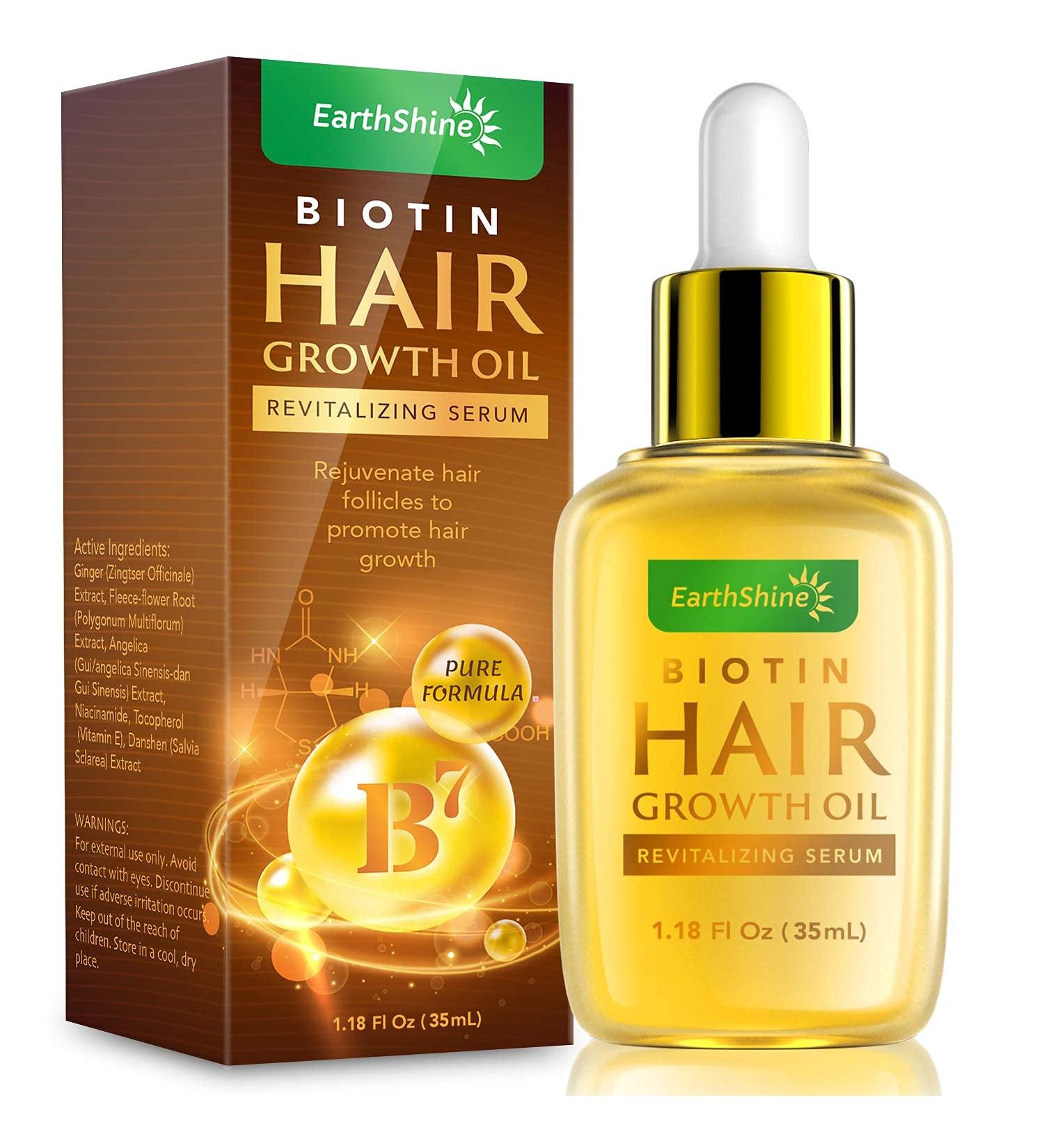 Hair Growth Serum - Biotin Oil for Thicker, Stronger Hair | Prevent Hair Loss - 1.18 Oz - Buy Online on GoSupps.com