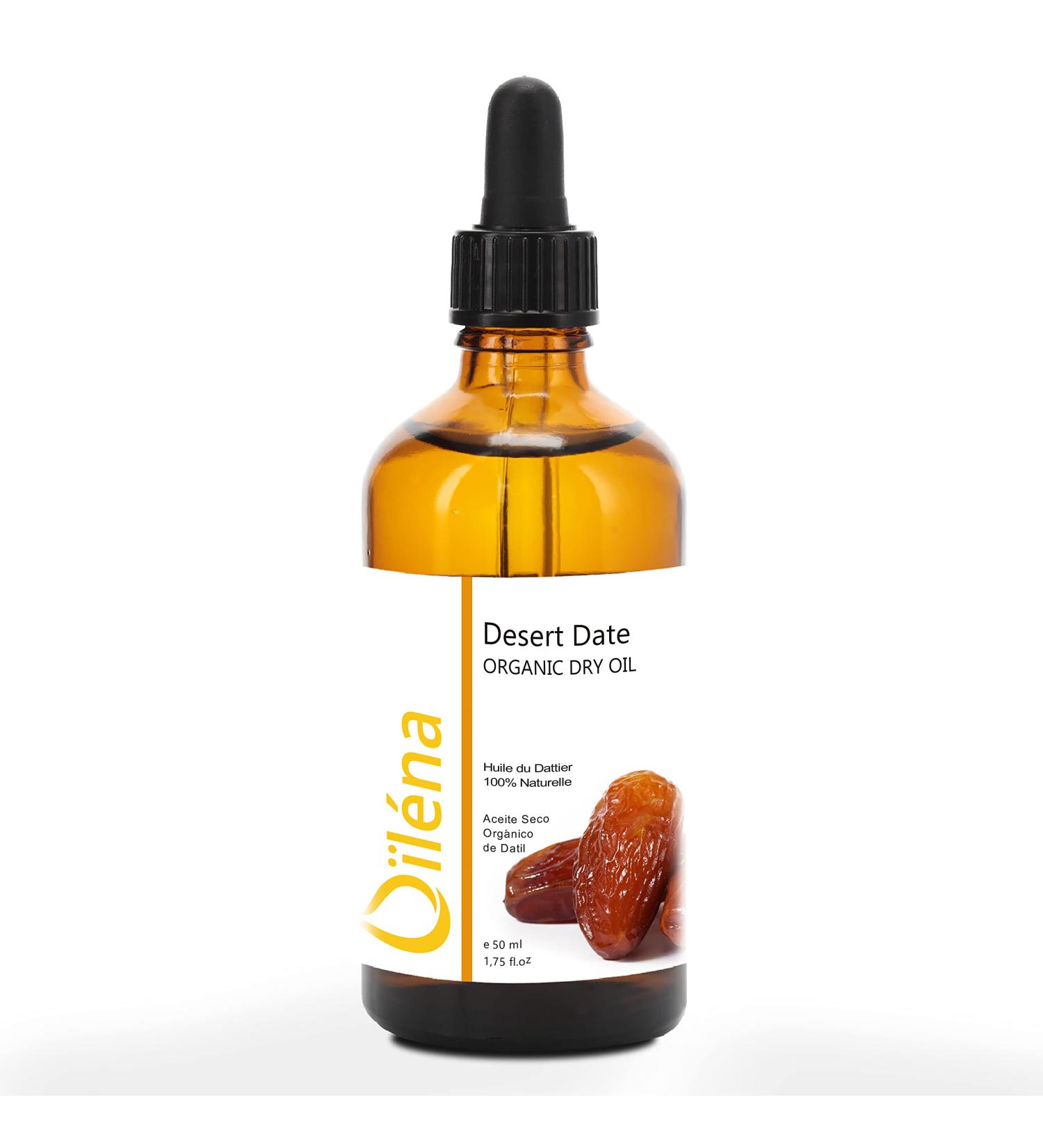 O l na - 100% Pure Organic Desert Date Tree Dry Oil | Repairing and Anti-Aging | For Skin and Hair | Ultra Penetrating and Nourishing Clear 50 ml - Buy Online on GoSupps.com