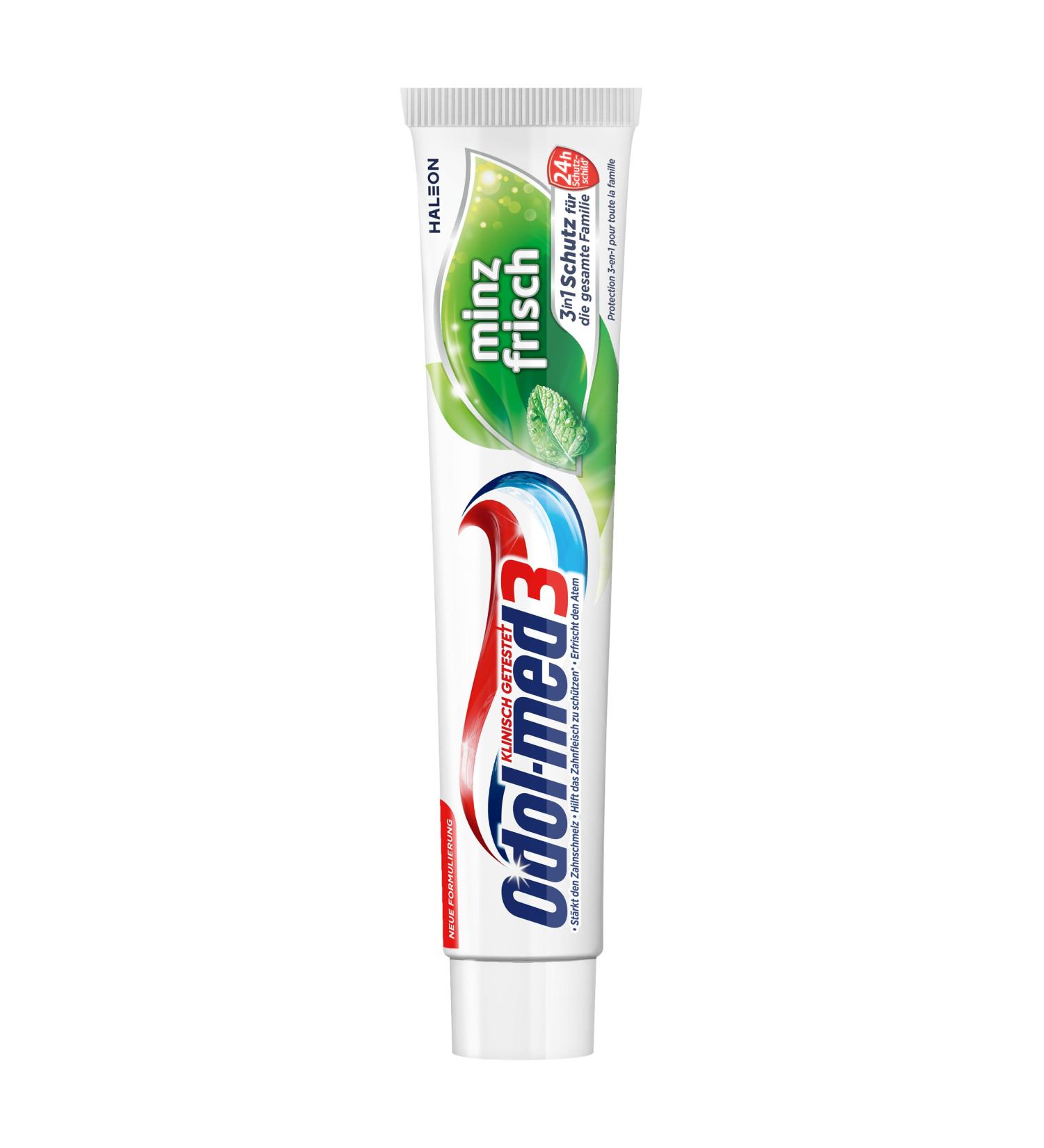 Odol-Med3 Fresh Toothpaste 75ml - Mint Flavor 3-in-1 Protection for Strong Teeth Healthy Gums & Fresh Breath - International Shipping Available - Buy Online on GoSupps.com