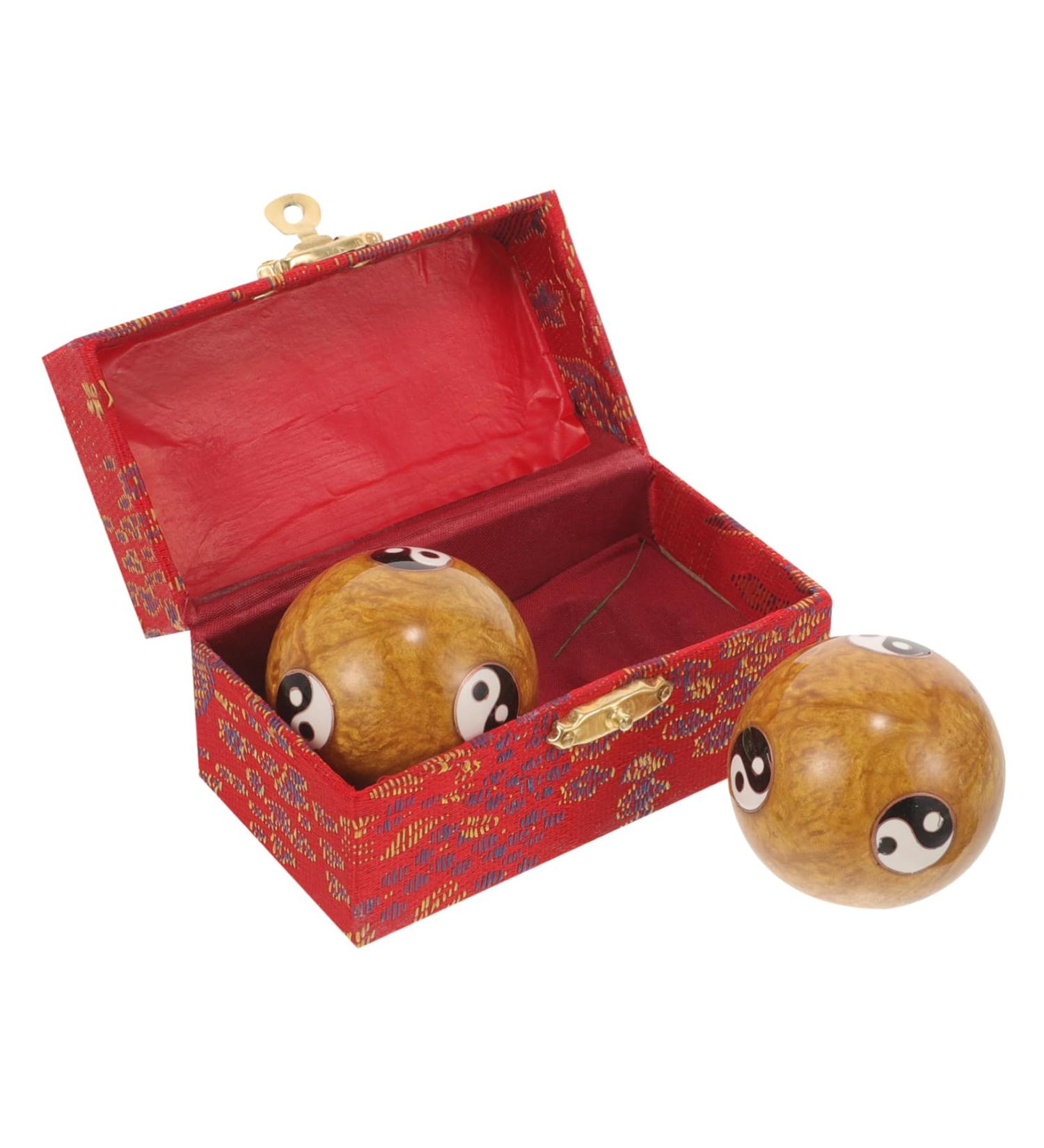 Magiclulu Baoding Massage Globe Balls - Reflex Zone Hand Massage & Exercise - Cloisonn Design - Buy Online on GoSupps.com
