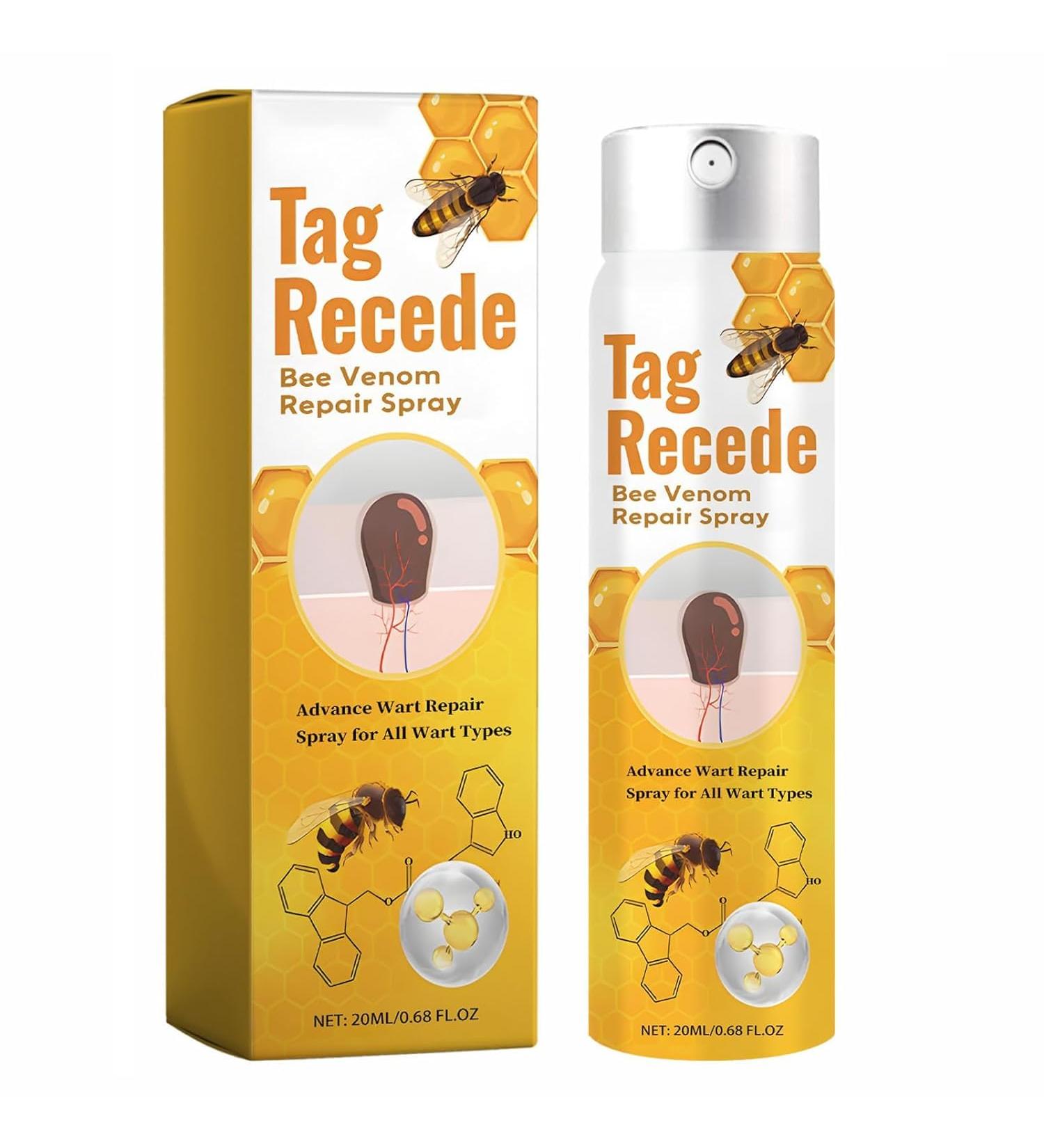 Tag Recede Bee Venom Treatment Spray - Natural Skin Solution for All Skin Types (1 Piece) | International Shipping - Buy Online on GoSupps.com