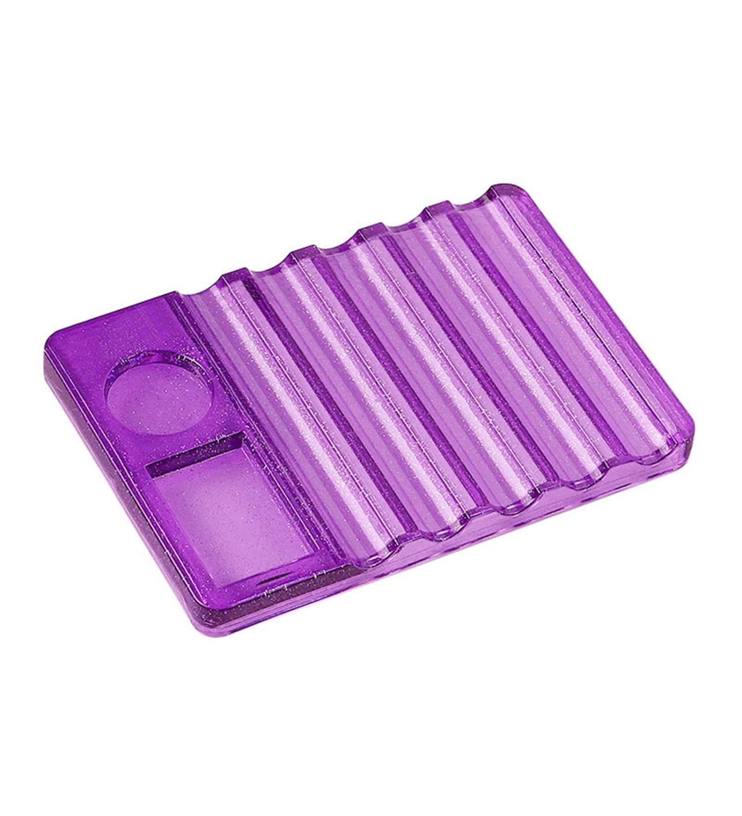 cdar Pen Holder Exquisite Long Lasting Portable Nail Brush Pen Holder Compatible with Women Purple