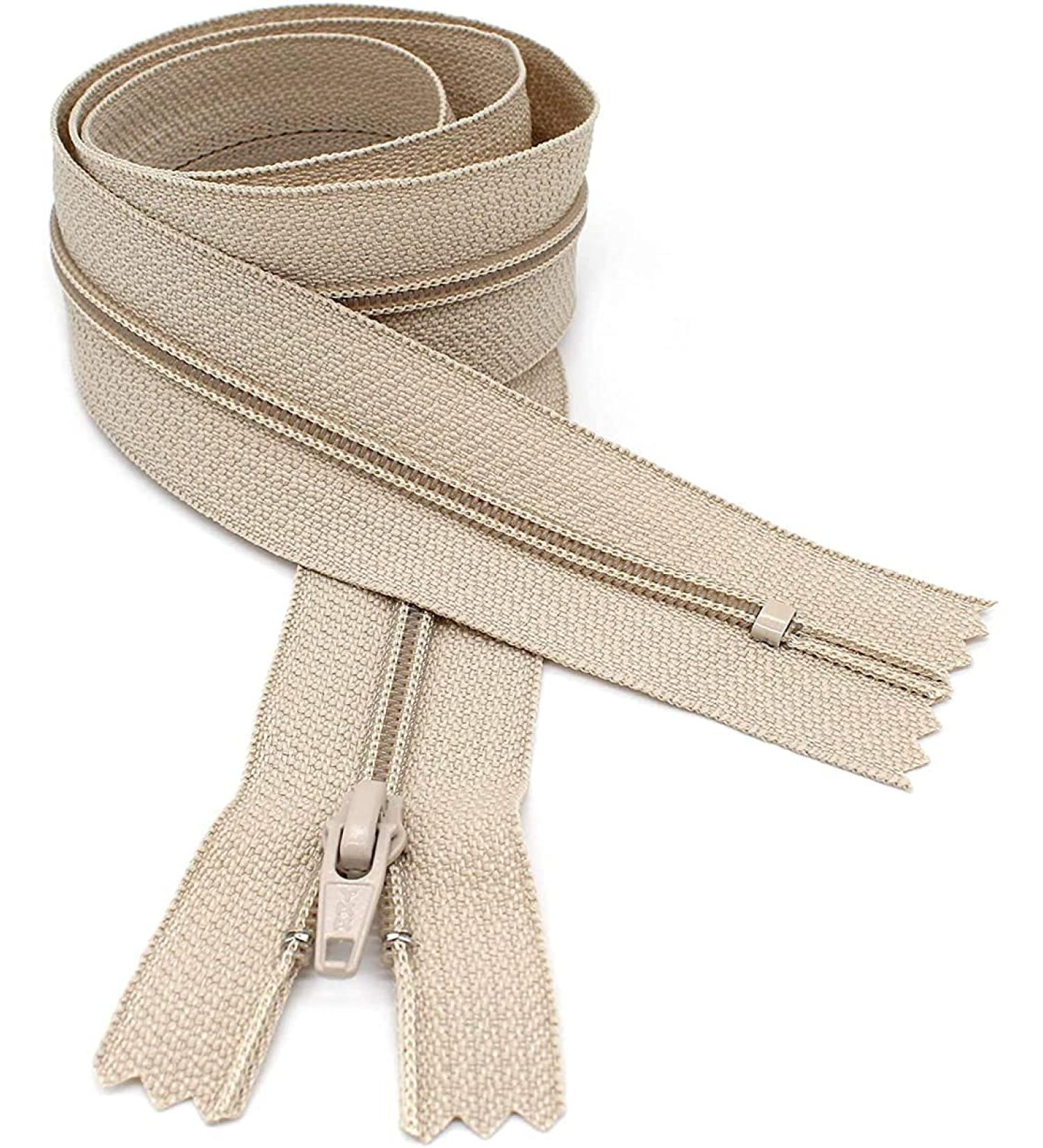 4.5 Beige Closed Bottom Slipcover & Upholstery YKK Zipper - Color Beige 572 - Choose Your Length - Made in The United States (1 Zipper Per Pack) (36 Inches)