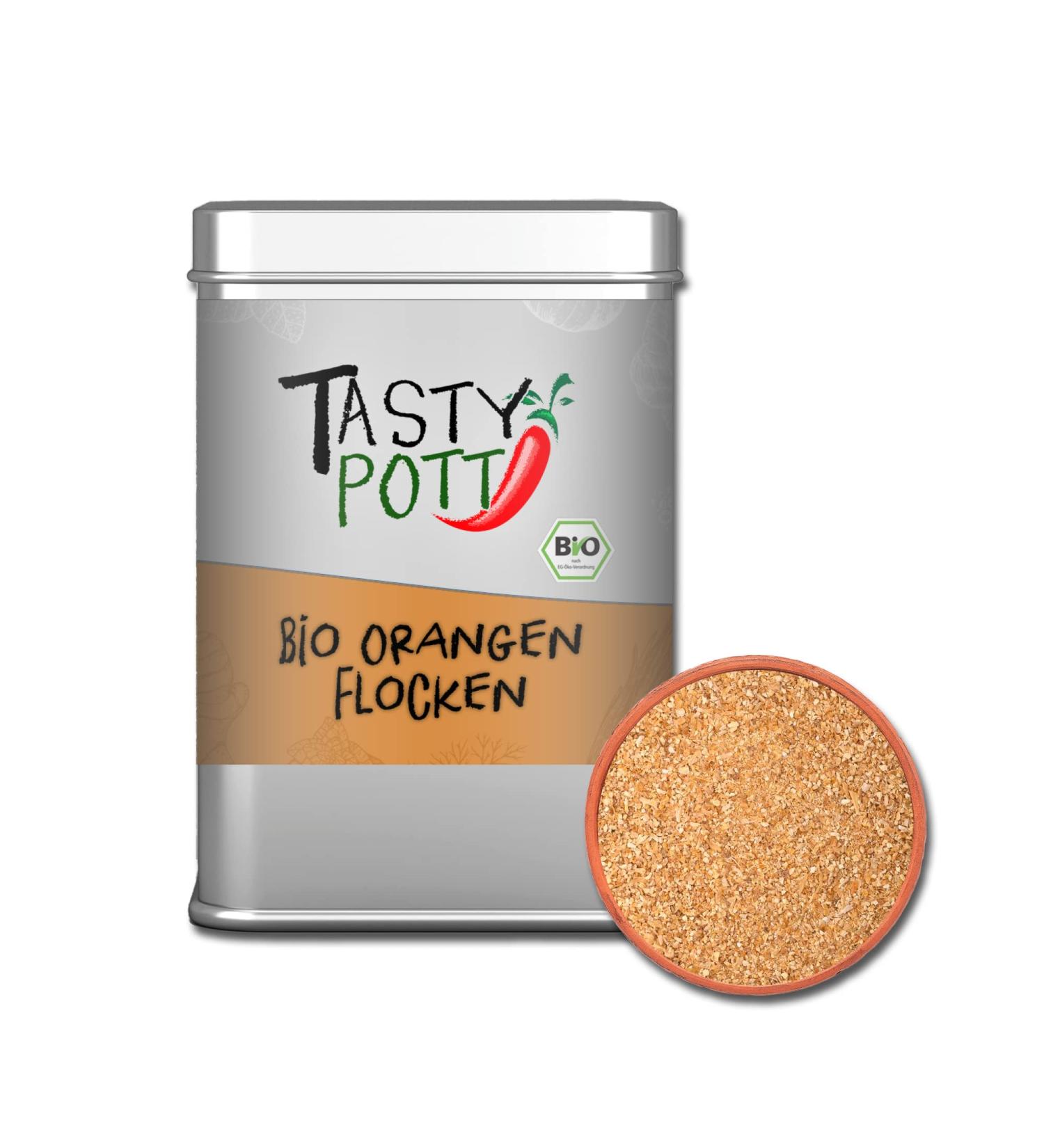 Jeske Sports Supplies Tasty Pott Herbs I Spices I Fine Food I For muesli and Porridge I For baking I Aromatic I Flavor Organic orange flakes bowl 100 g - Buy Online on GoSupps.com