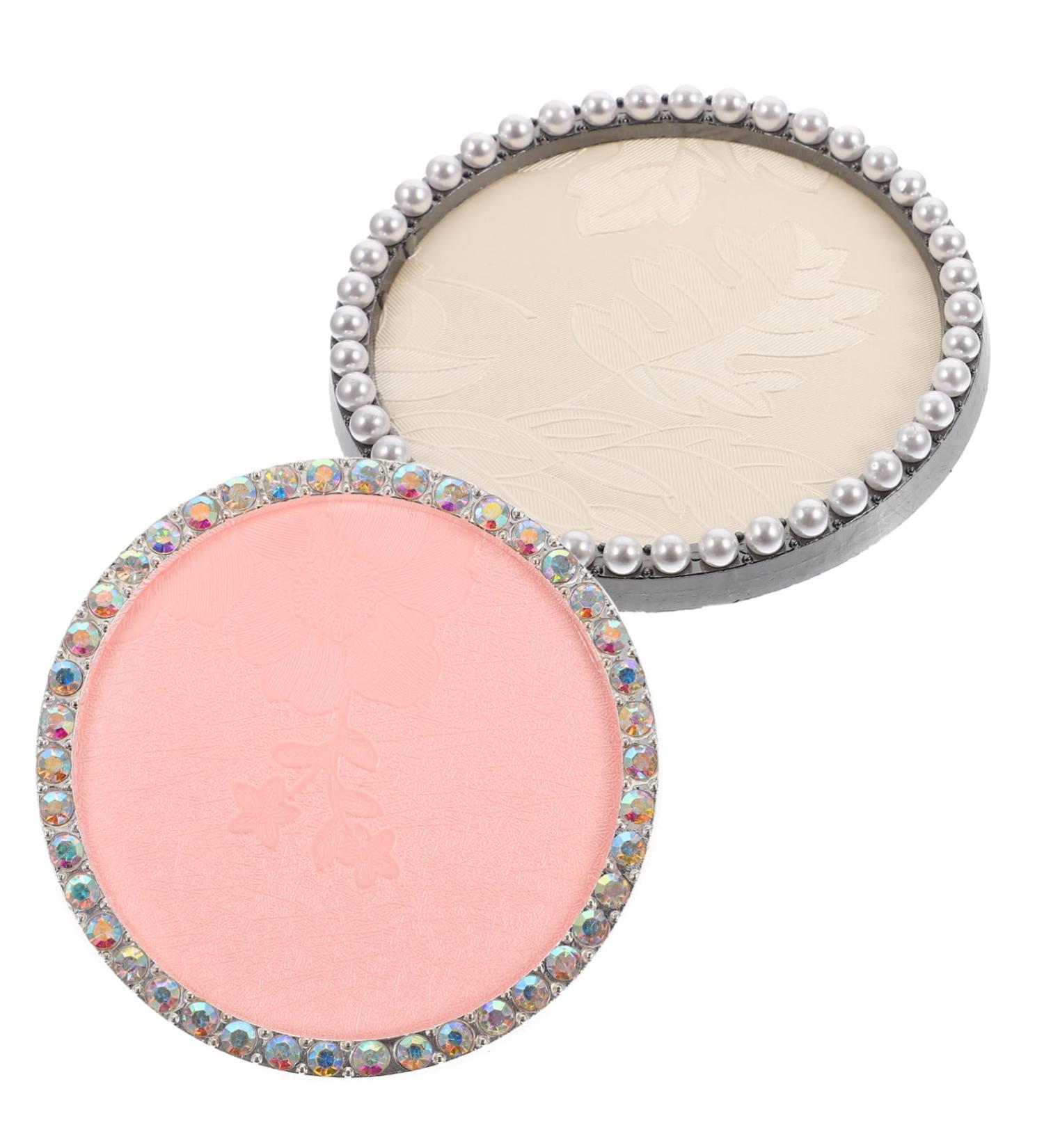 2pcs Makeup Palette - Polish Color Mixing Plate for Nail Art | Nail Gel & Watercolor Mixer | Pink & White 7x7cm - Buy Online on GoSupps.com
