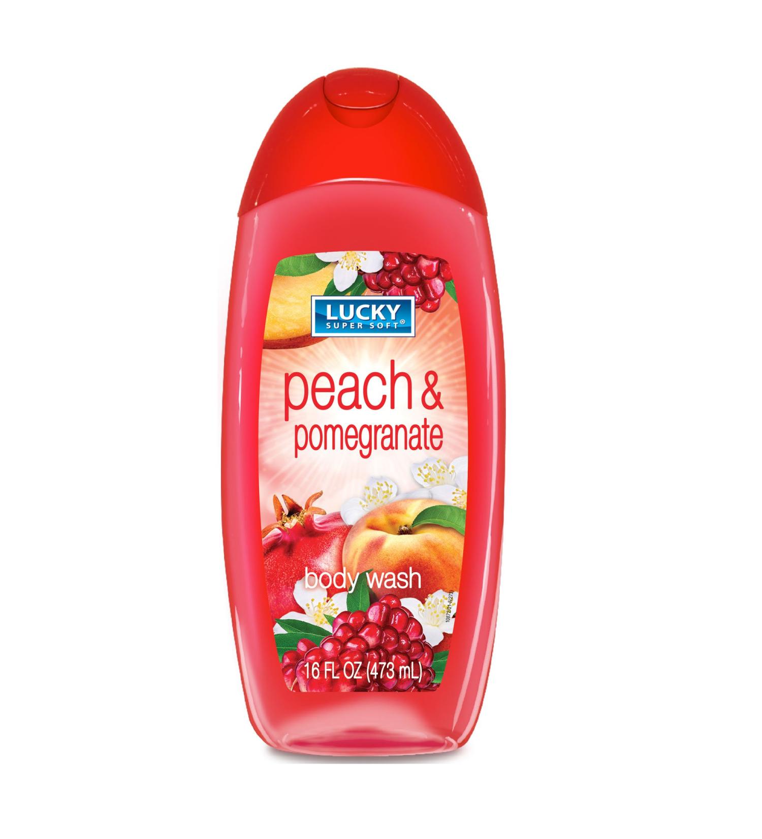Lucky Super Soft Peach & Pomegranate Body Wash 16 Fluid Ounce