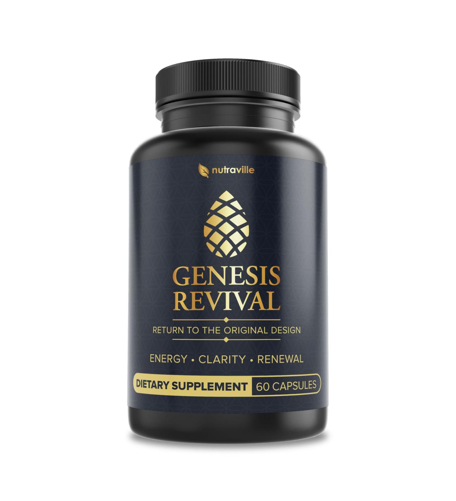 Genesis Revival Shilajit Lion s Mane & 8 Sacred Botanicals to Nourish The Pineal Gland for Energy Mental Clarity Graceful Aging & a Return to Your Eden State 60 Count (Pack of 1) - Buy Online on GoSupps.com