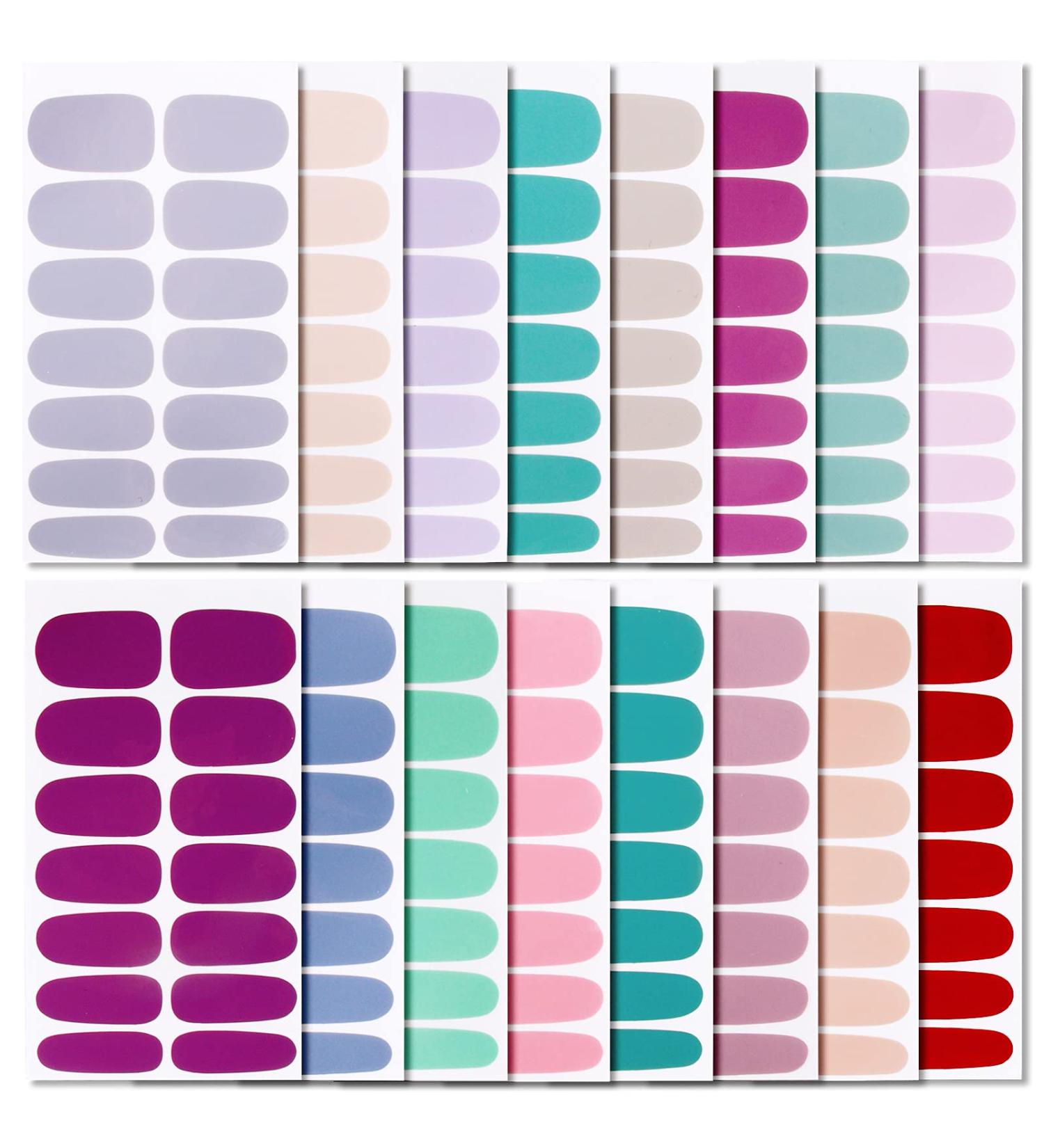 Flofia Nail Ticker - Self-Adhesive 16 Sheet Full Cover Nail Film & Art Stickers for Gel Nails | Manicure Foil Nail Art - Buy Online on GoSupps.com