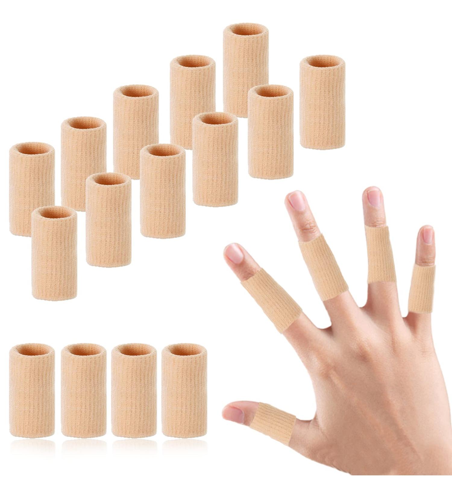 Ednyzakrn 20-Piece Finger Protection Bandage Set - Stretchy Covers for Injury Arthritis & Basketball - Beige - Buy Online on GoSupps.com
