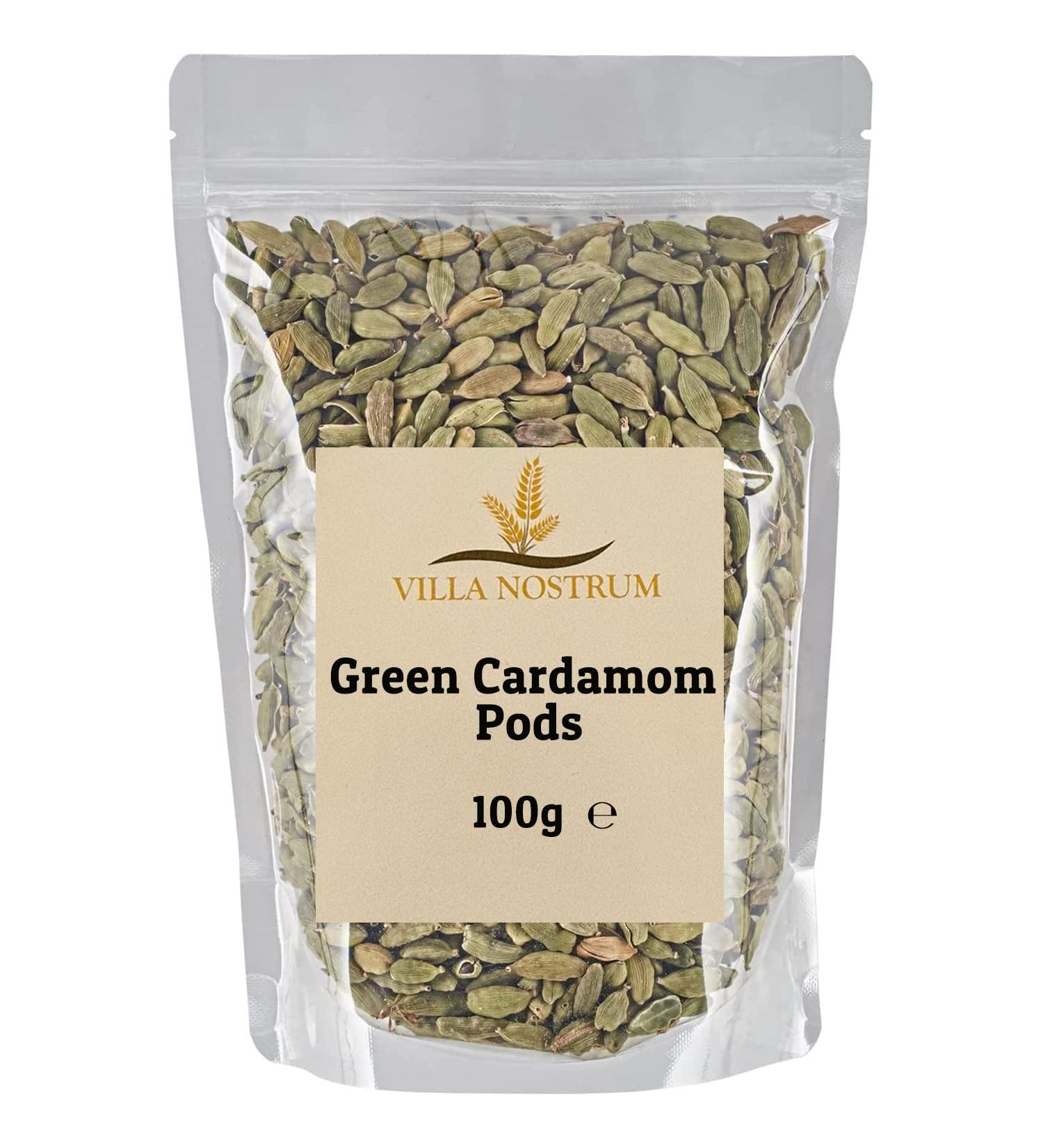 Green Cardamom Pods 100g by Villa Nostrum