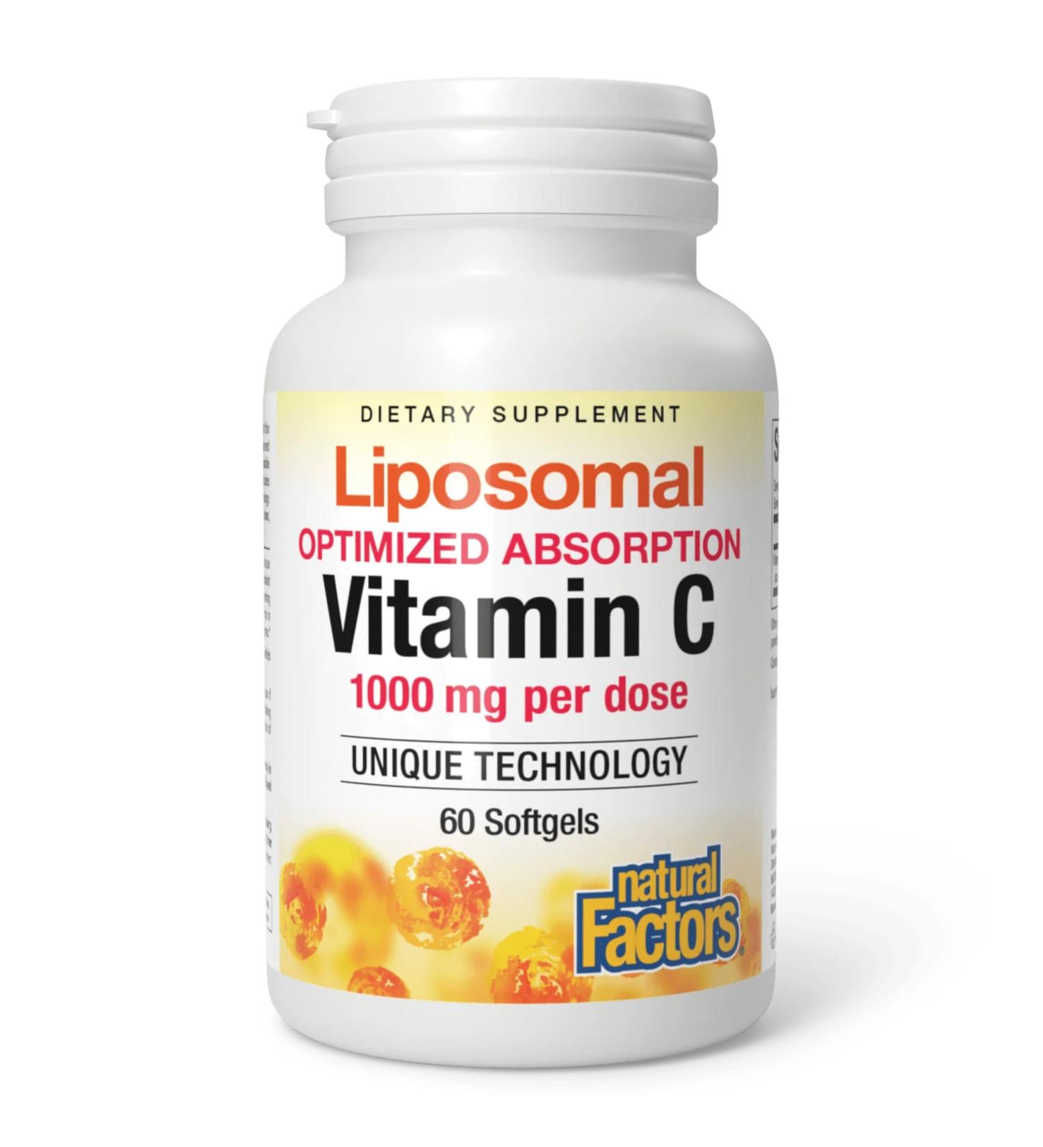Natural Factors Liposomal Vitamin C 60 Softgels - Buy Online on GoSupps.com