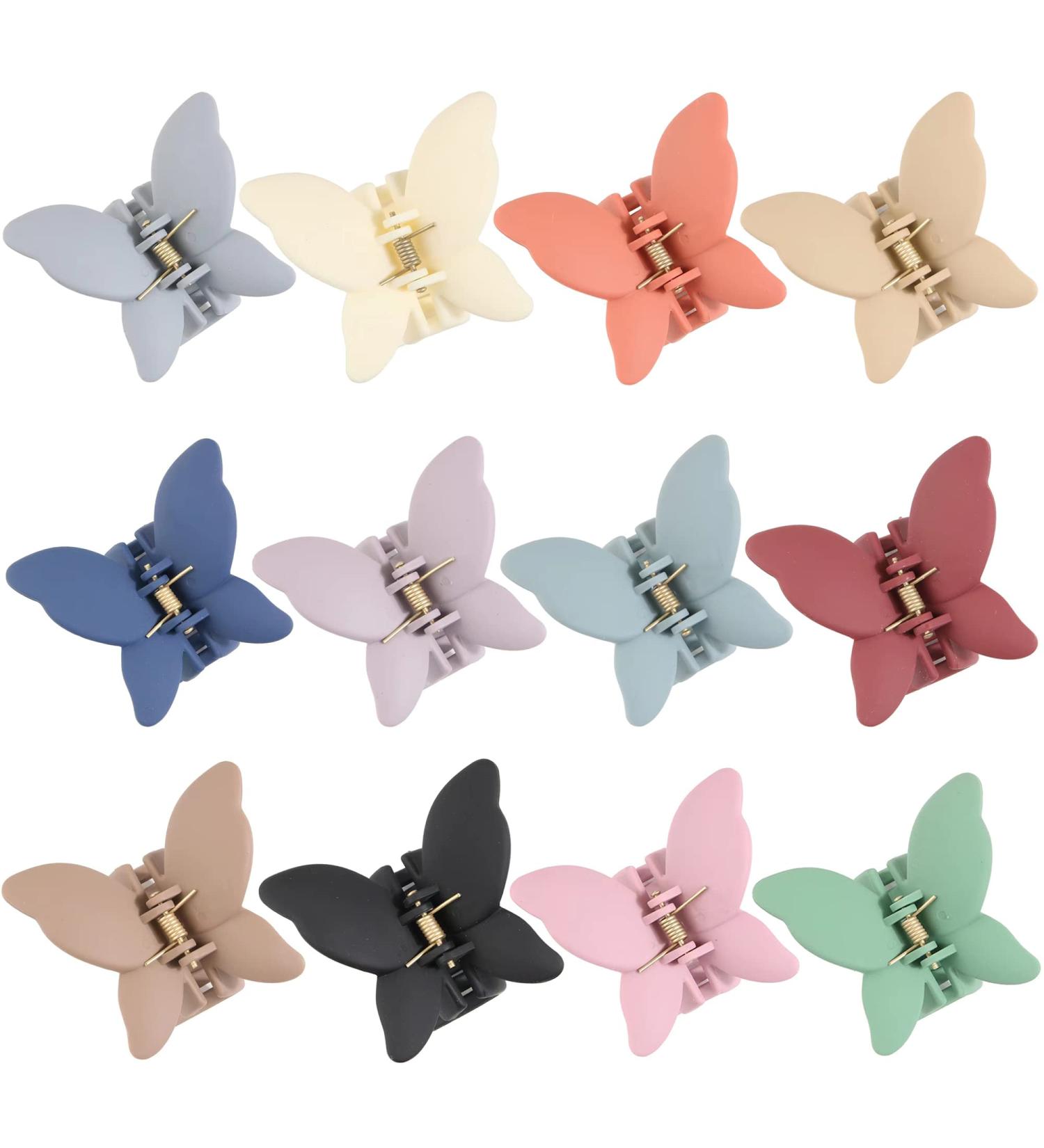 VENGABY Hair Claw Clips for Thick & Thin Hair - 12pcs Non-Slip Matte Butterfly Clips | Strong Hold Jaw Clip Hair Accessories for Women - Buy Online on GoSupps.com