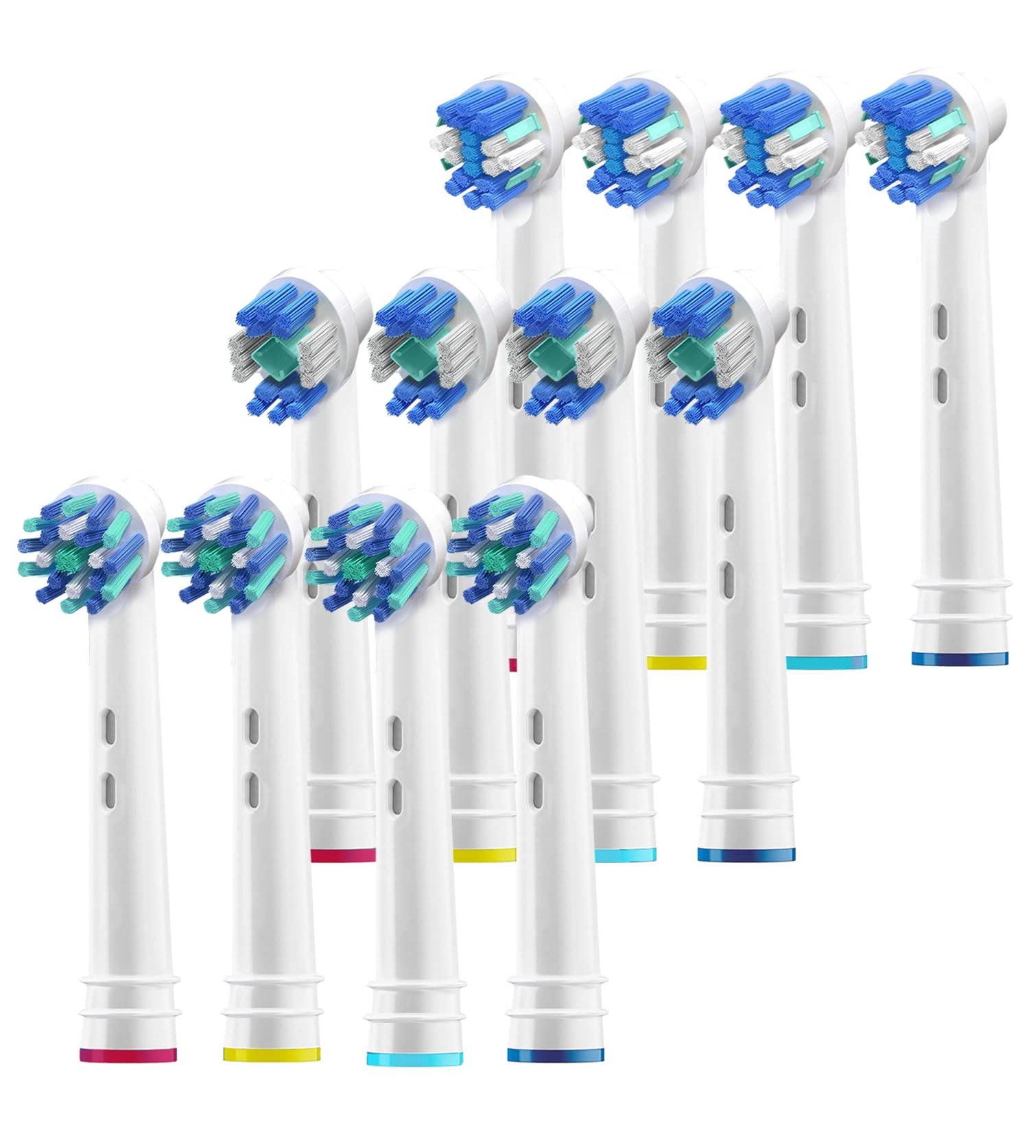 12 Pack Pearl Enterprises Replacement Toothbrush Heads for Oral-B - Assorted Refills for Kids, Pro 1000, Professional Care & 3D 2000 - Buy Online on GoSupps.com