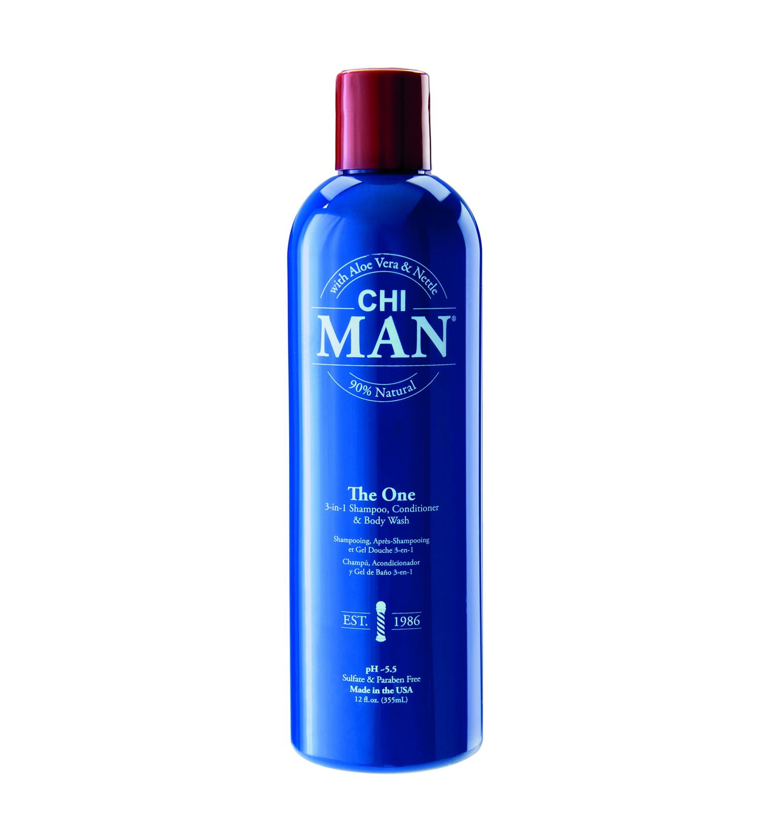 CHI Man The One 3-in-1 Shampoo Conditioner & Shower Gel - 355ml | Men's Grooming Essentials | Worldwide Shipping - Buy Online on GoSupps.com