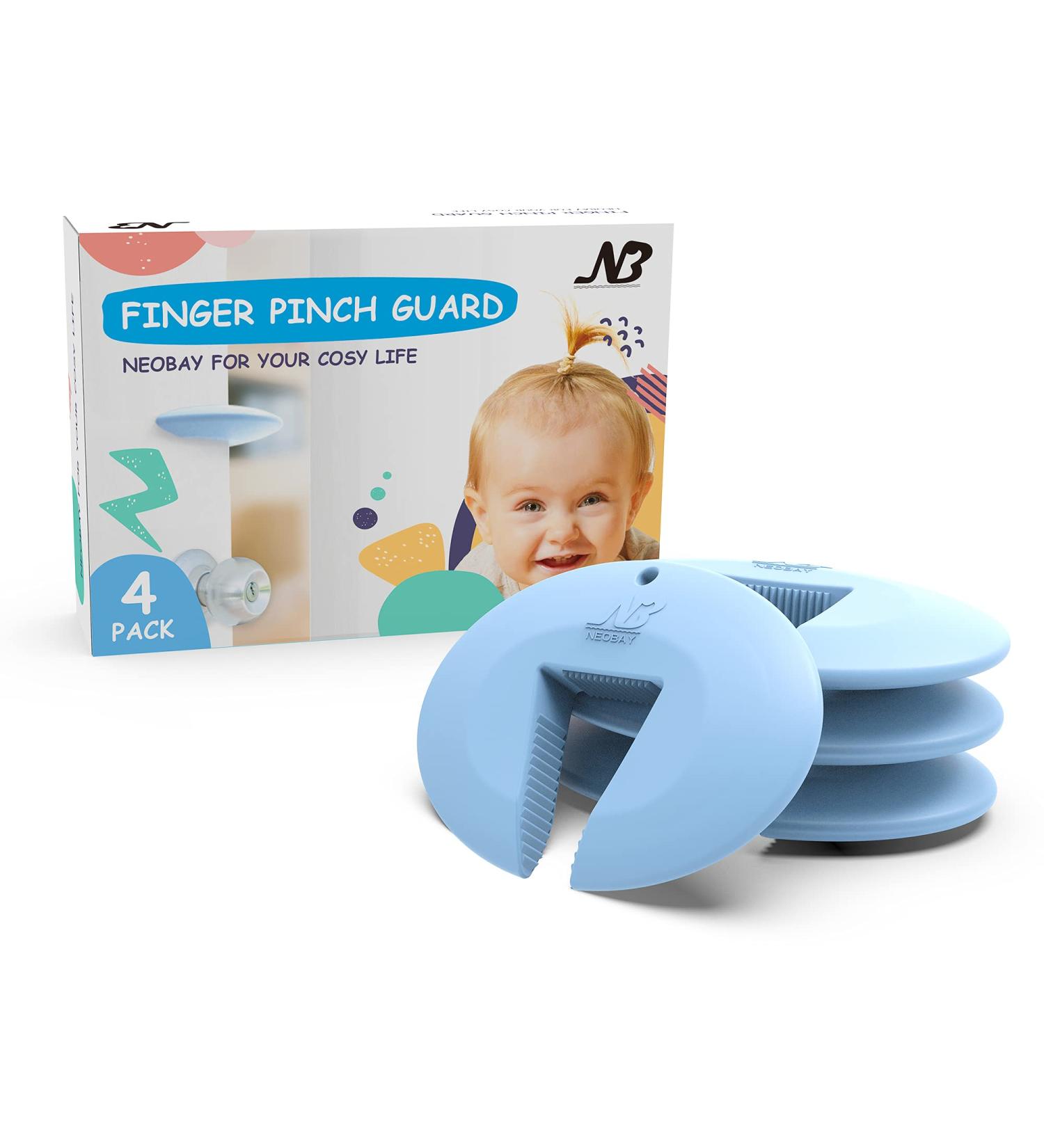 Neobay Door Pinch Guard (Pack of 4). Durable Silicone Door Stopper for Babies. Finger Pinch Guard Prevents Finger Pinch Injuries  Slamming Doors. - Buy Online on GoSupps.com