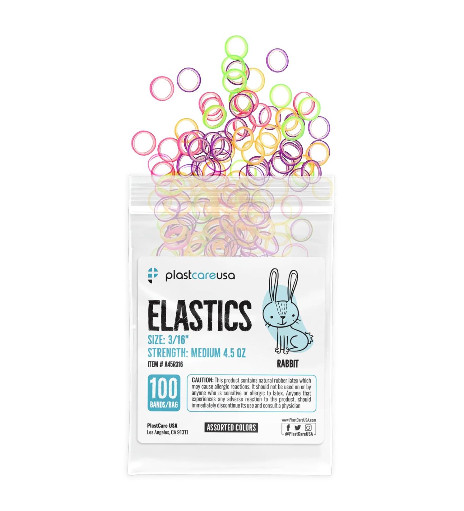 1000 Assorted Colors Orthodontic Elastic Bands for Braces | Medium 4.5 Oz Multi-Sized & Tension Dental Bands for Teeth Alignment | Latex Free | 10 Bags of 100 - Buy Online on GoSupps.com