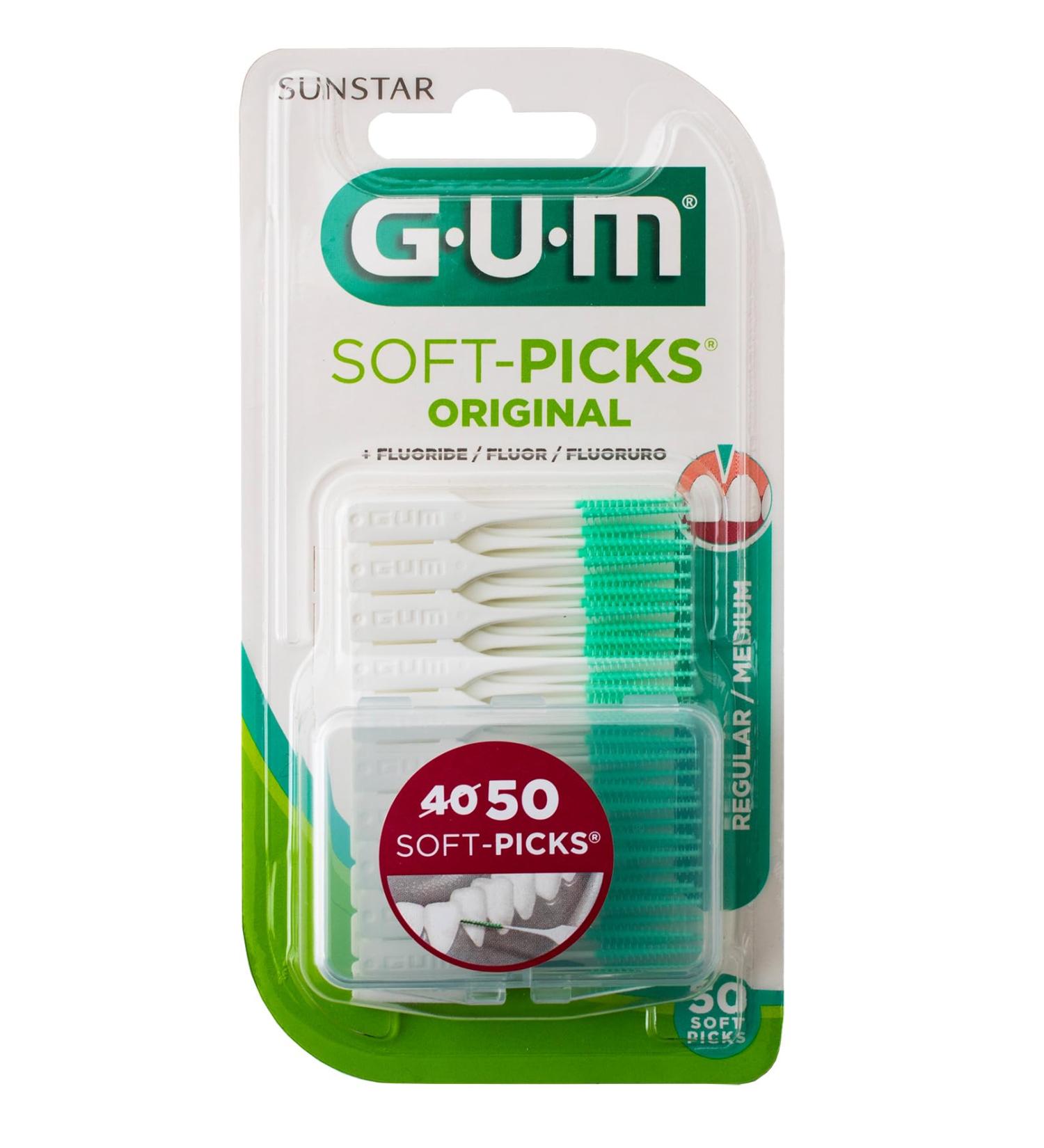 Gum 158155 Soft Picks Original Brushes Regular 50 pieces