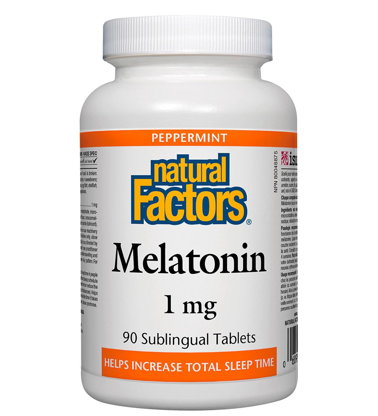 Natural Factors Melatonin 1 mg 90 Tabs 90 Count (Pack of 1) 1 mg - Buy Online on GoSupps.com