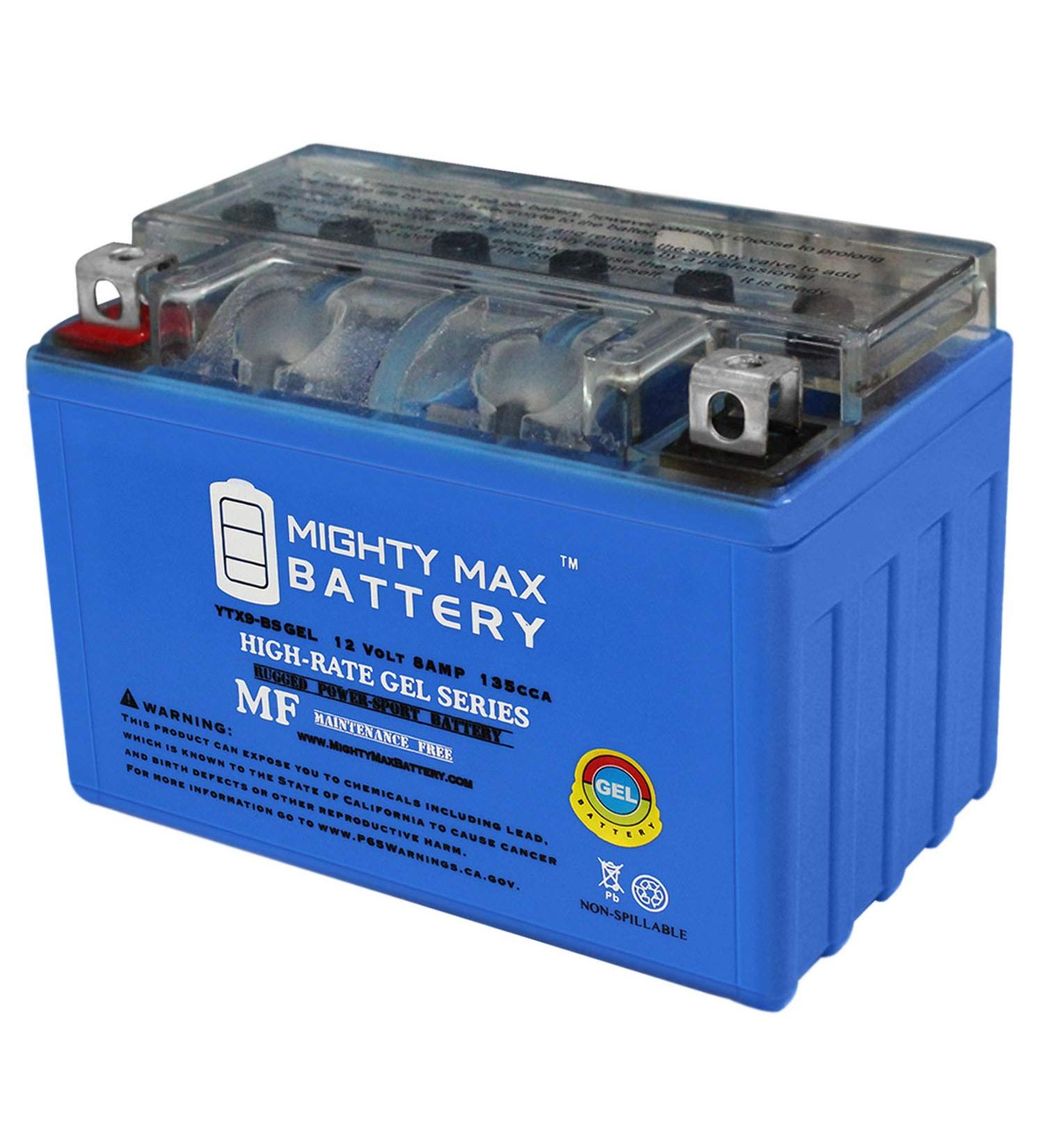 Mighty Max YTX9-BS Gel Battery - Replacement for PTX9BS Predator Generator 8750W | International Shipping Available - Buy Online on GoSupps.com