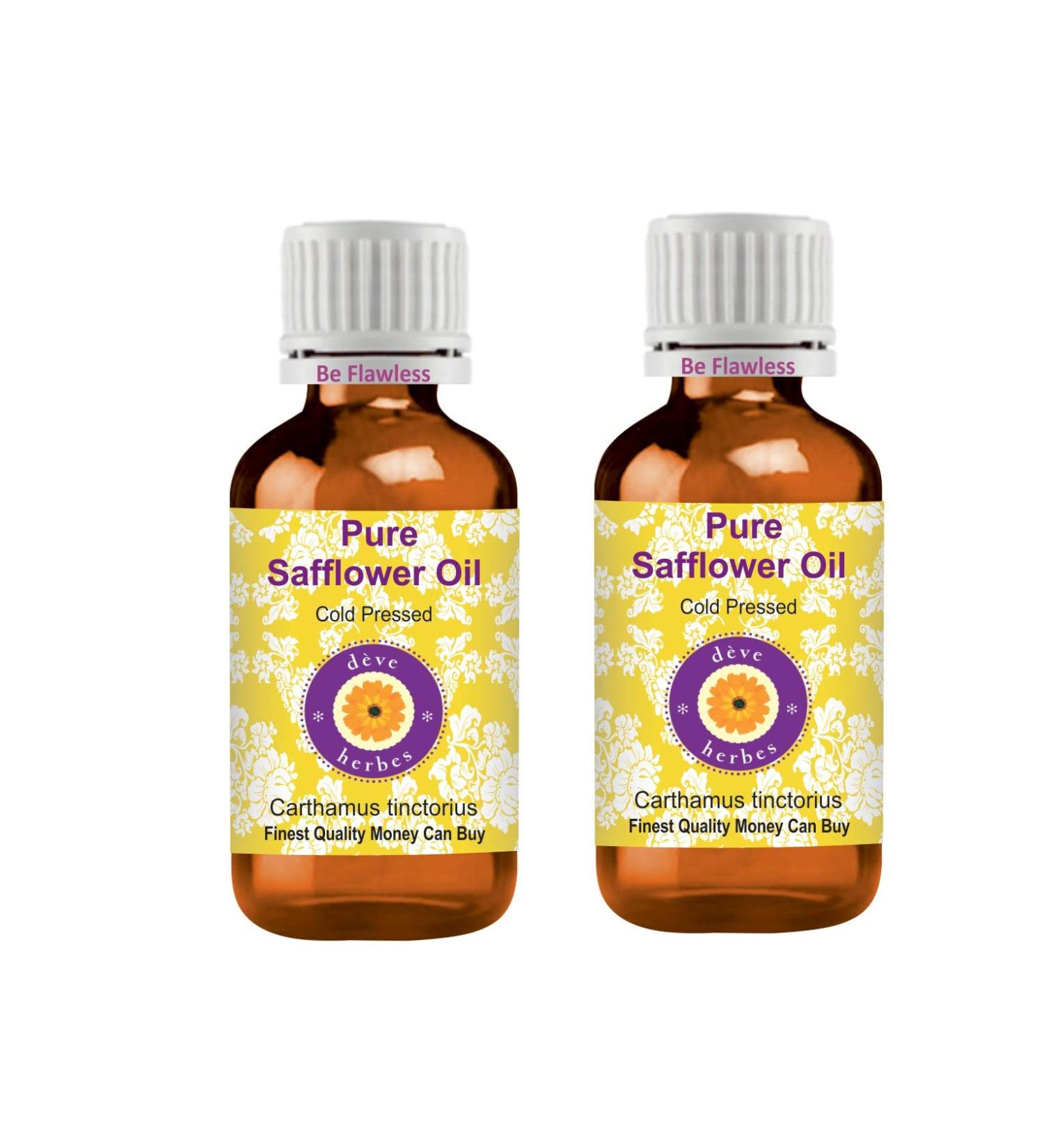 Dev Herbes Pure F rberdistel Oil - Cold-Pressed Natural Therapeutic Quality (Pack of 2 x 100ml) for Optimal Health - Buy Online on GoSupps.com