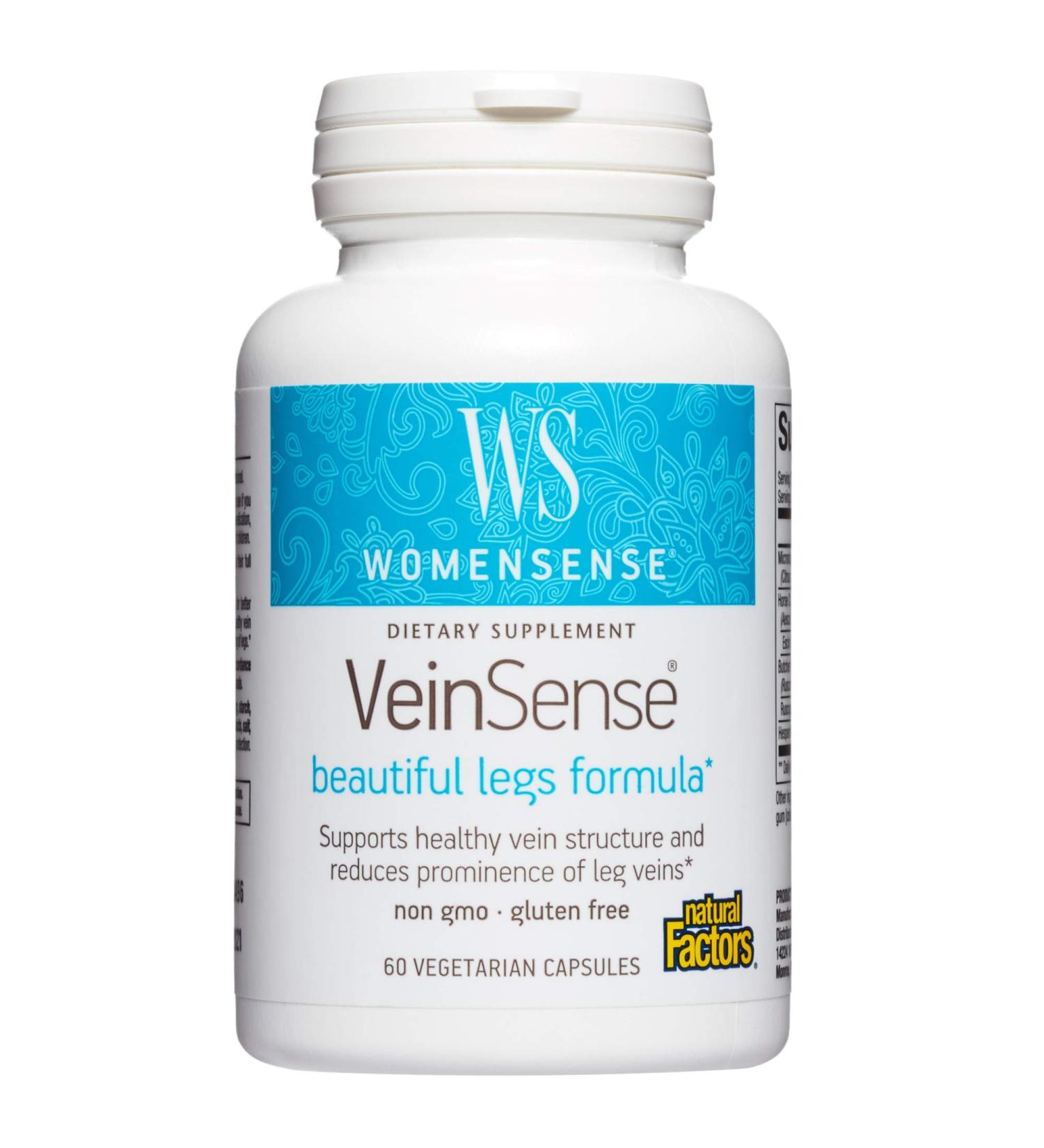 Natural Factors WomenSense VeinSense - 60 Vegetarian Capsules for Vein Health - Buy Online on GoSupps.com