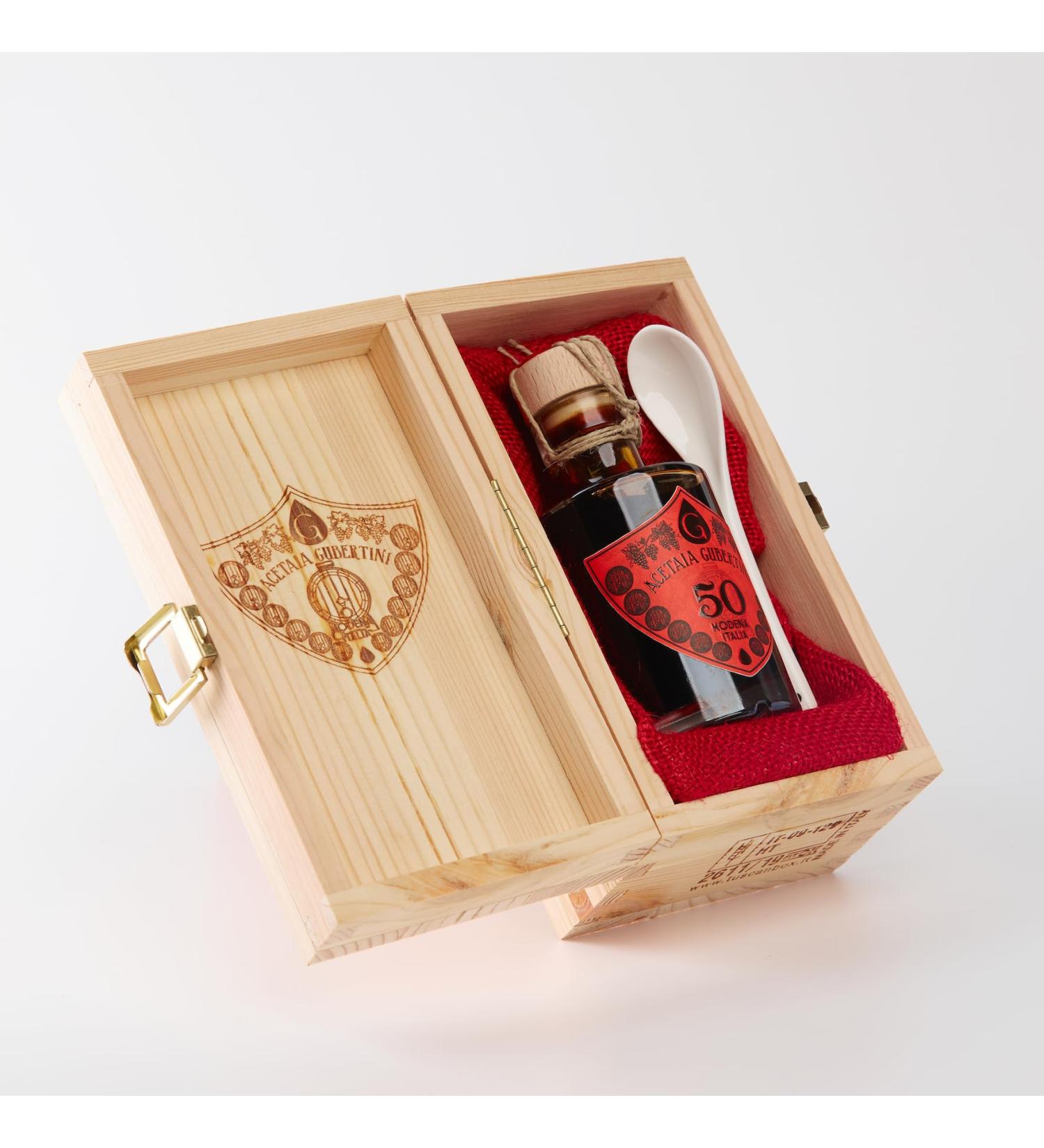 Acetaia Gubertini Balsamic vinegar aged 50 large reserve of founder balsamic dressing from grape must aged in wooden barrels 100 ml50 ml 100 ml Premium 100 ml Confezione da 1