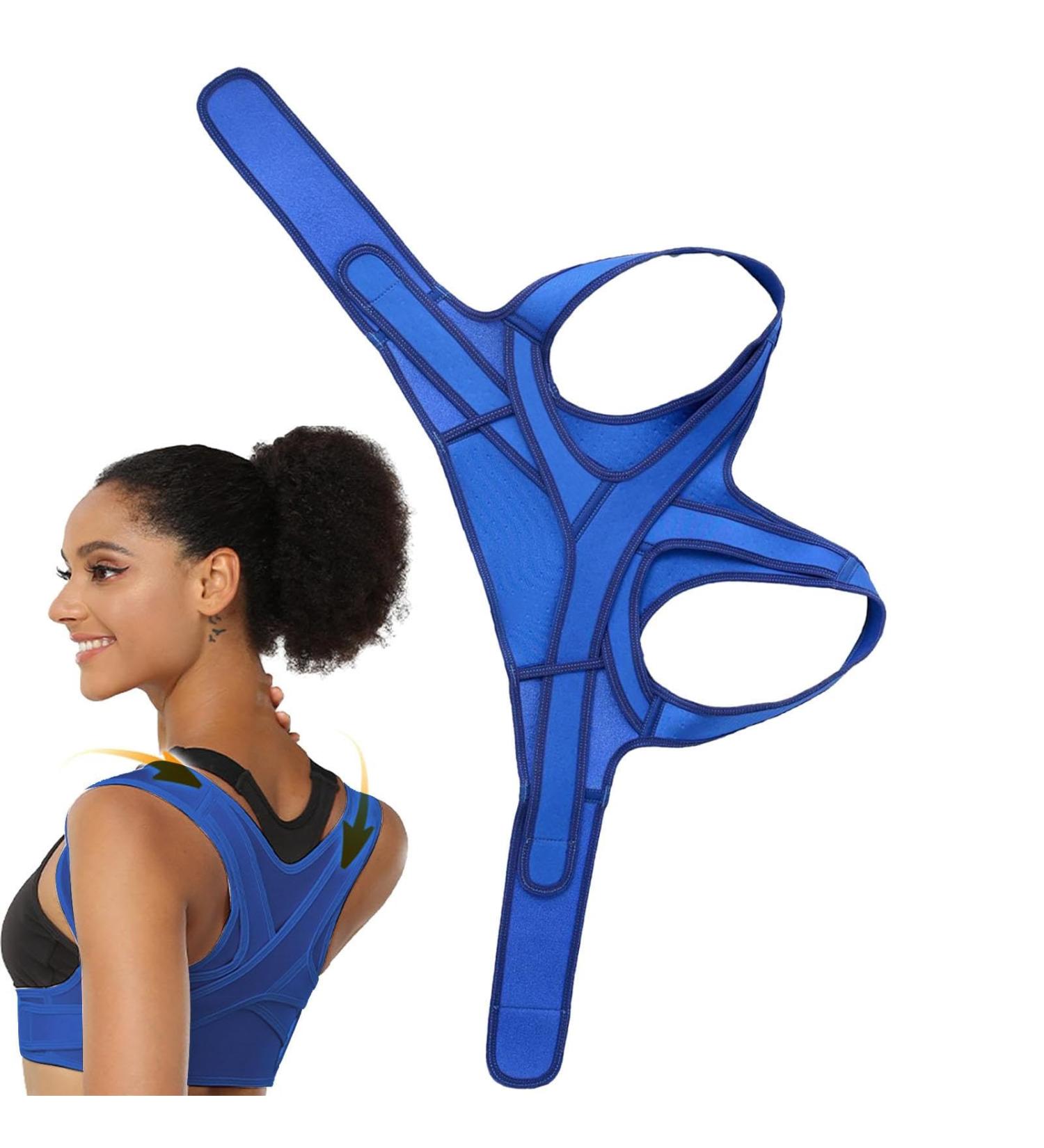Corrector Upper Back - Adjustable Back Corrector - Breathable Corrector Invisible Back Corrector for Breast Shoulder Women Blue Large - Buy Online on GoSupps.com