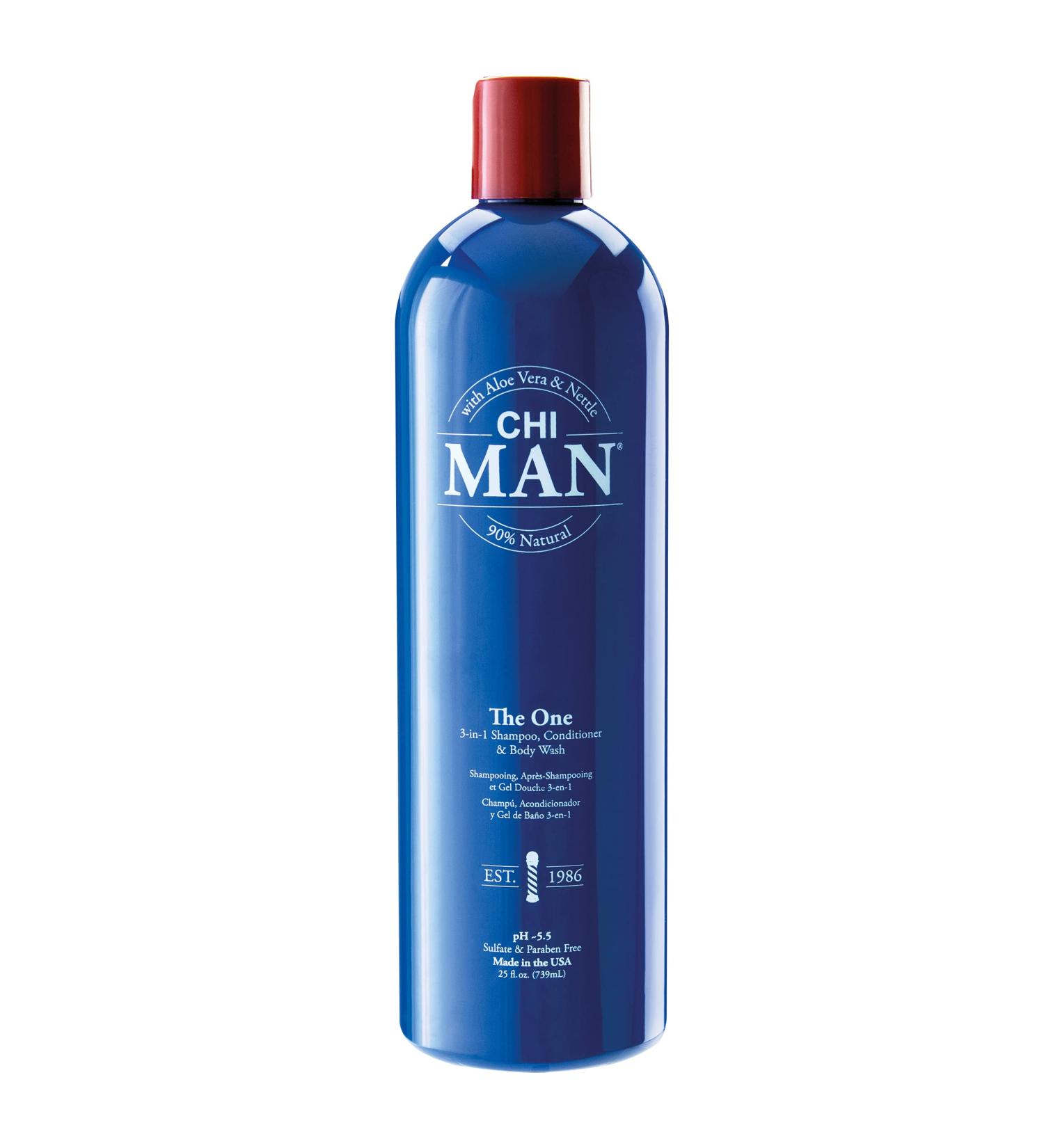 CHI Man The One 3-in-1 Shampoo Conditioner & Shower Gel - 739 ml | Buy Online | International Shipping Available - Buy Online on GoSupps.com