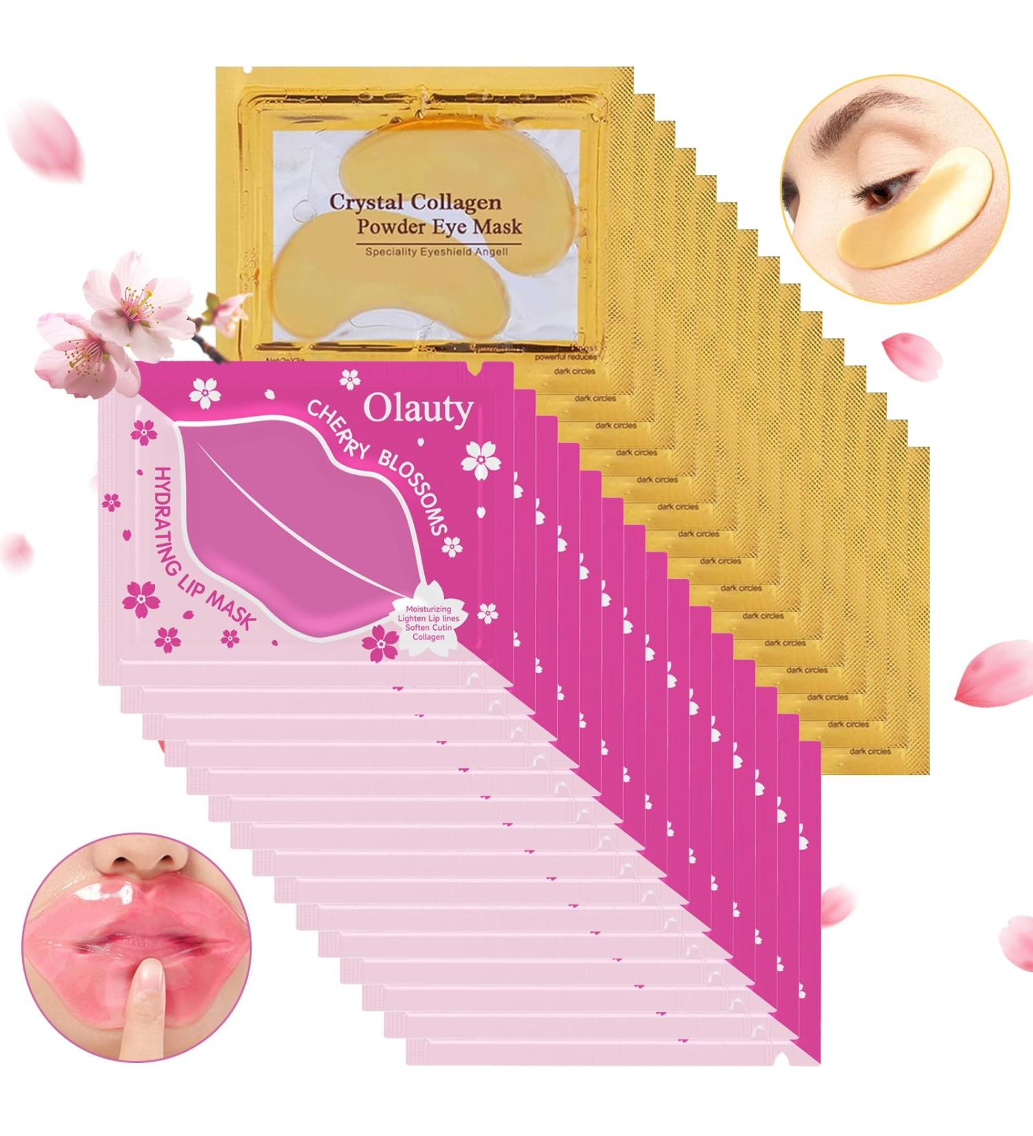 30 Pairs Collagen Lip Masks & Under Eye Patches - 24K Gold Gel for Puffy Eyes Dark Circles & Fine Lines - Moisturizing Lip & Eye Skin Care - Buy Online on GoSupps.com