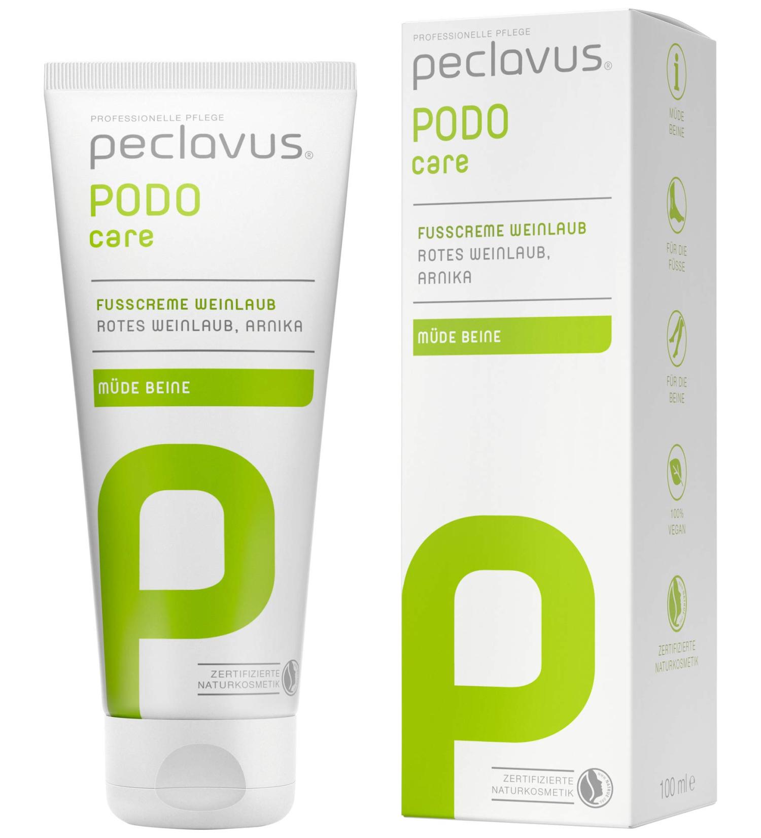 Peclavus Podo Care Foot Cream Vine Leaves 100ml tired legs
