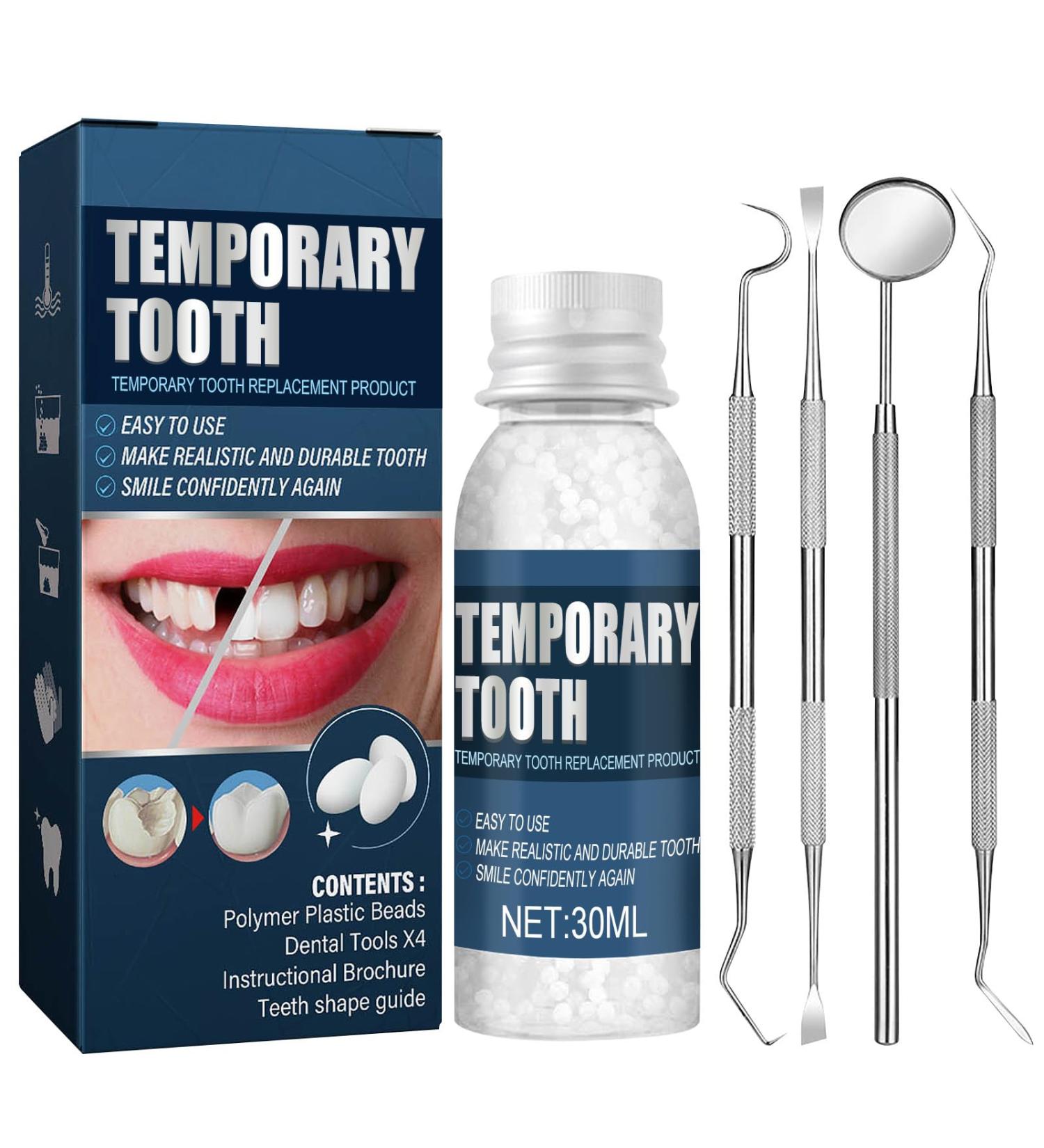 Temporary Tooth Filling Repair Kit with 4 Dental Tools - 30ml White - Buy Online on GoSupps.com
